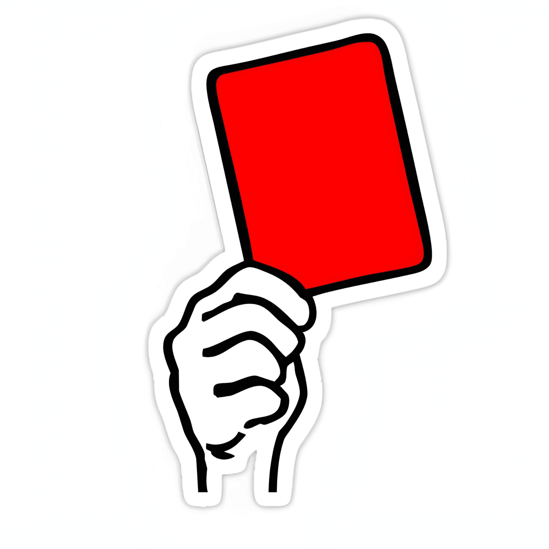 Red Card sticker şefaf 6cm