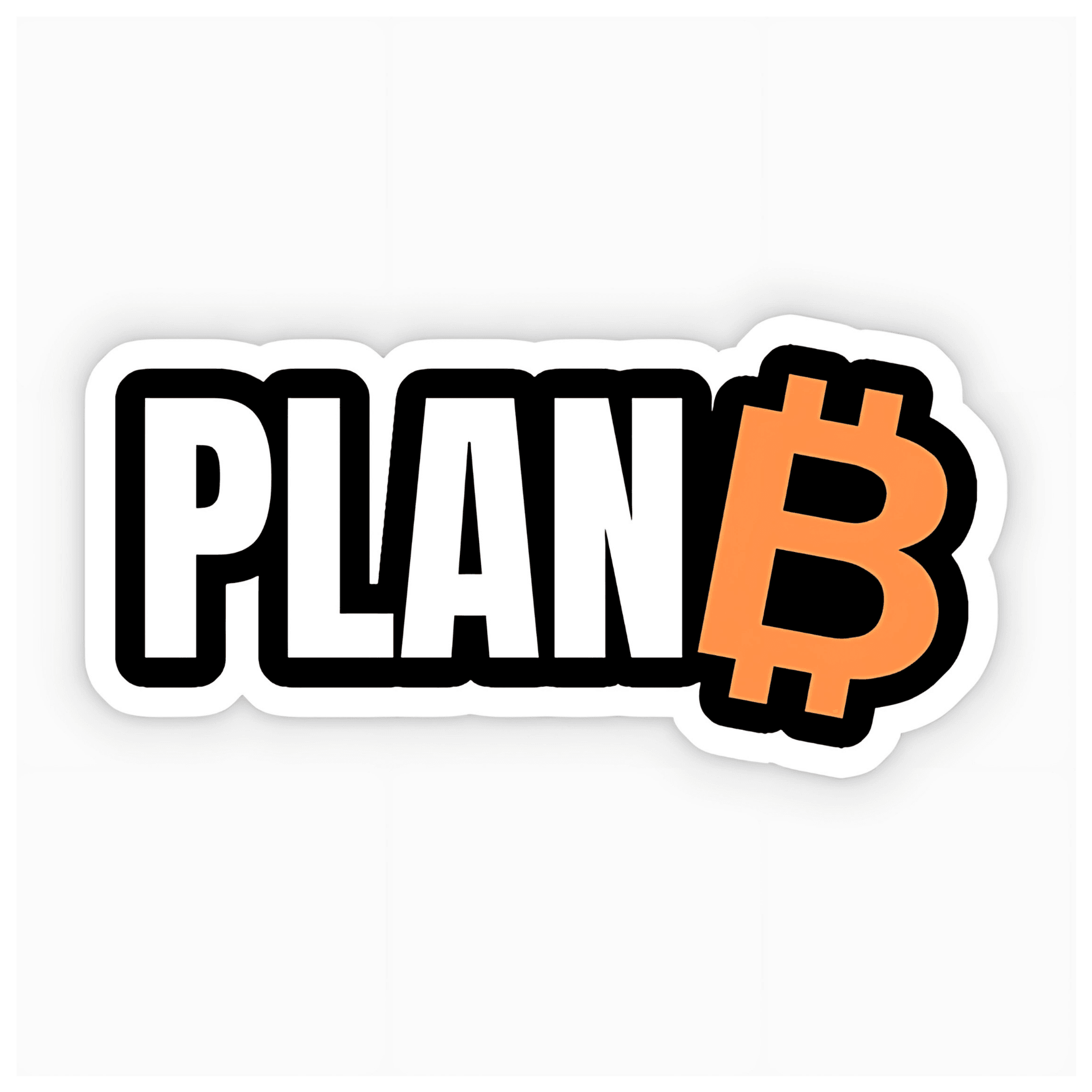 Plan B bitcoin sticker 6cm