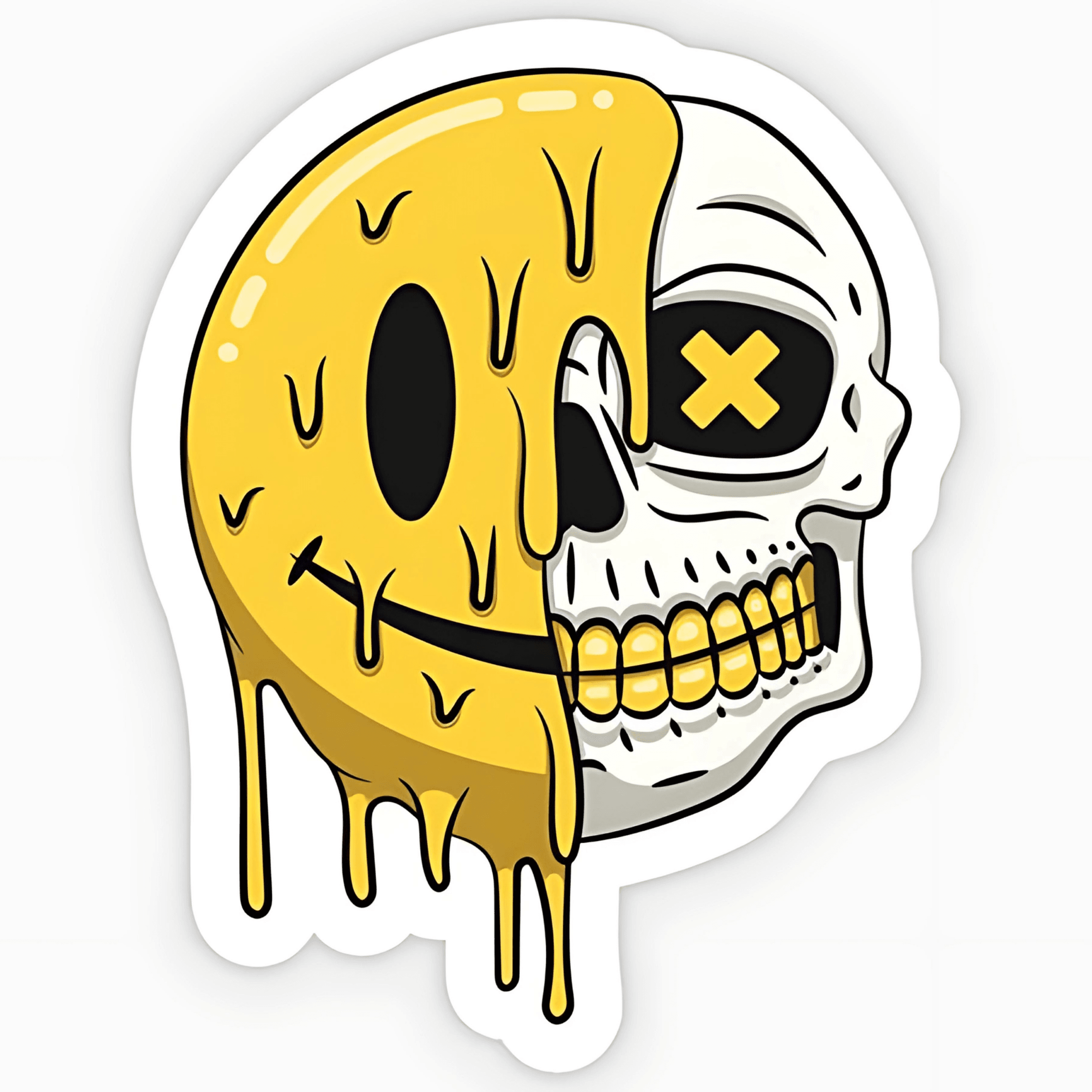 Happy Face sticker 6cm