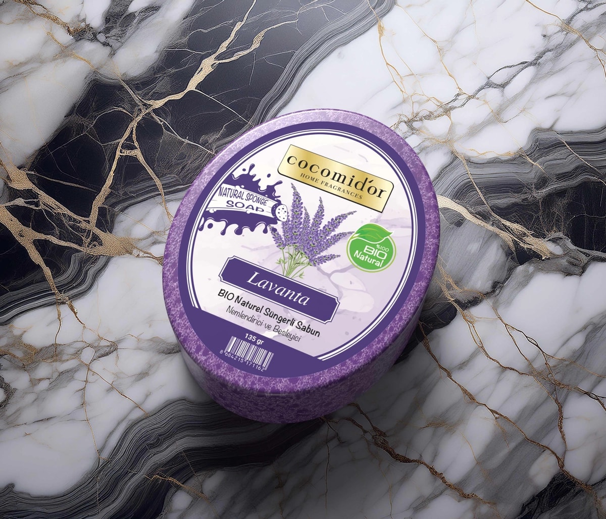 Süngerli Sabun Lavanta Levender