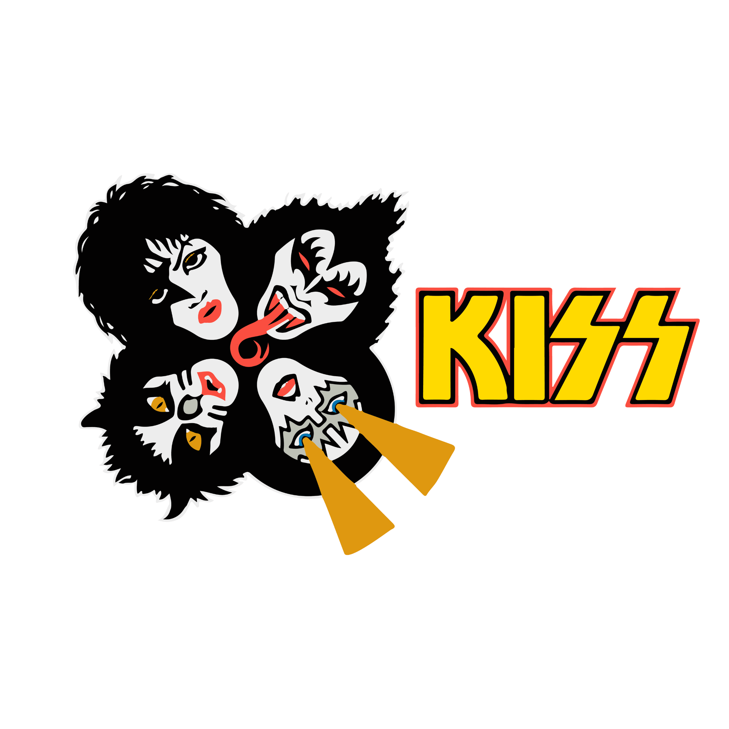 Kıss Logolu sticker şeffaf 6cm 