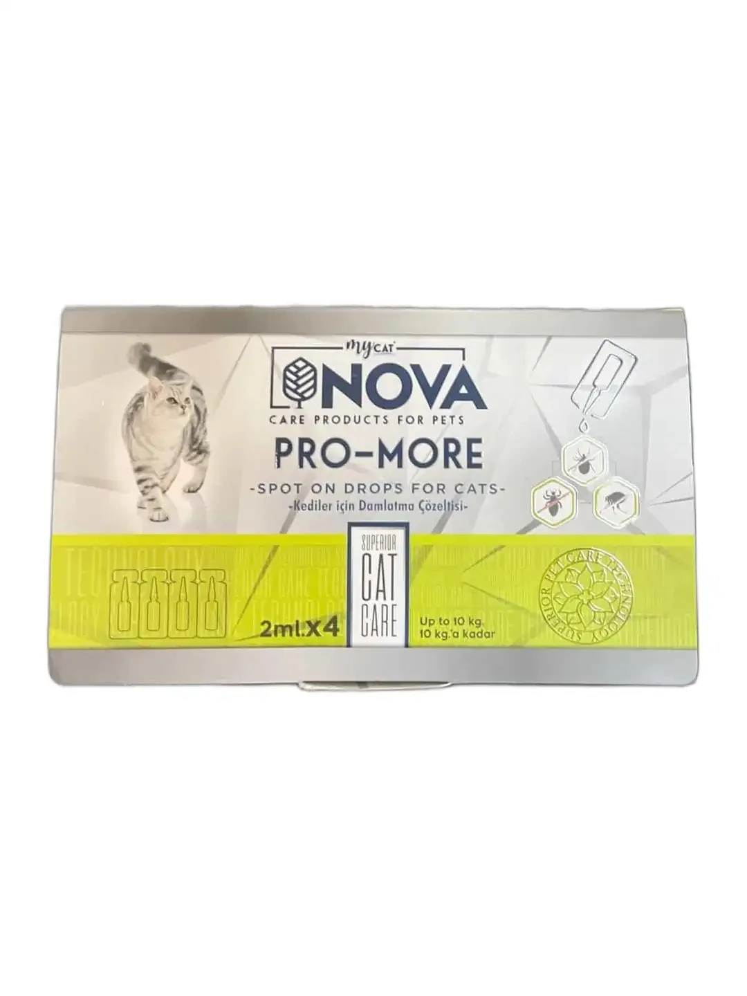 My Cat Nova  Kediler İçin Damlatma Çözeltisi 2mlx4