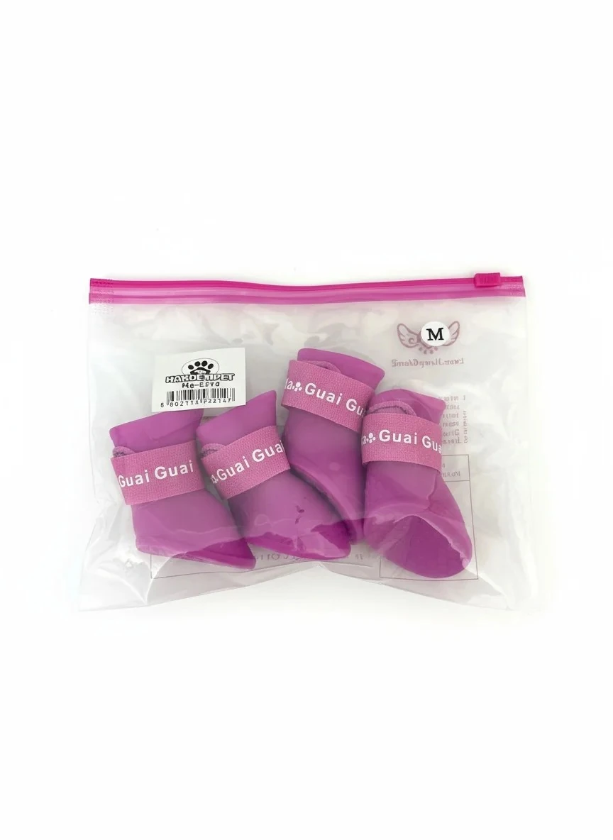 Silikon Köpek Ayakkabısı Mor M Beden