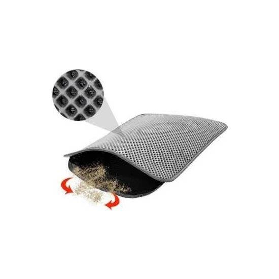 Elekli Kedi Tuvalet Önü Paspas Gri