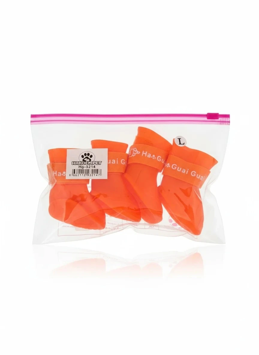 Silikon Köpek Ayakkabısı Turuncu L Beden