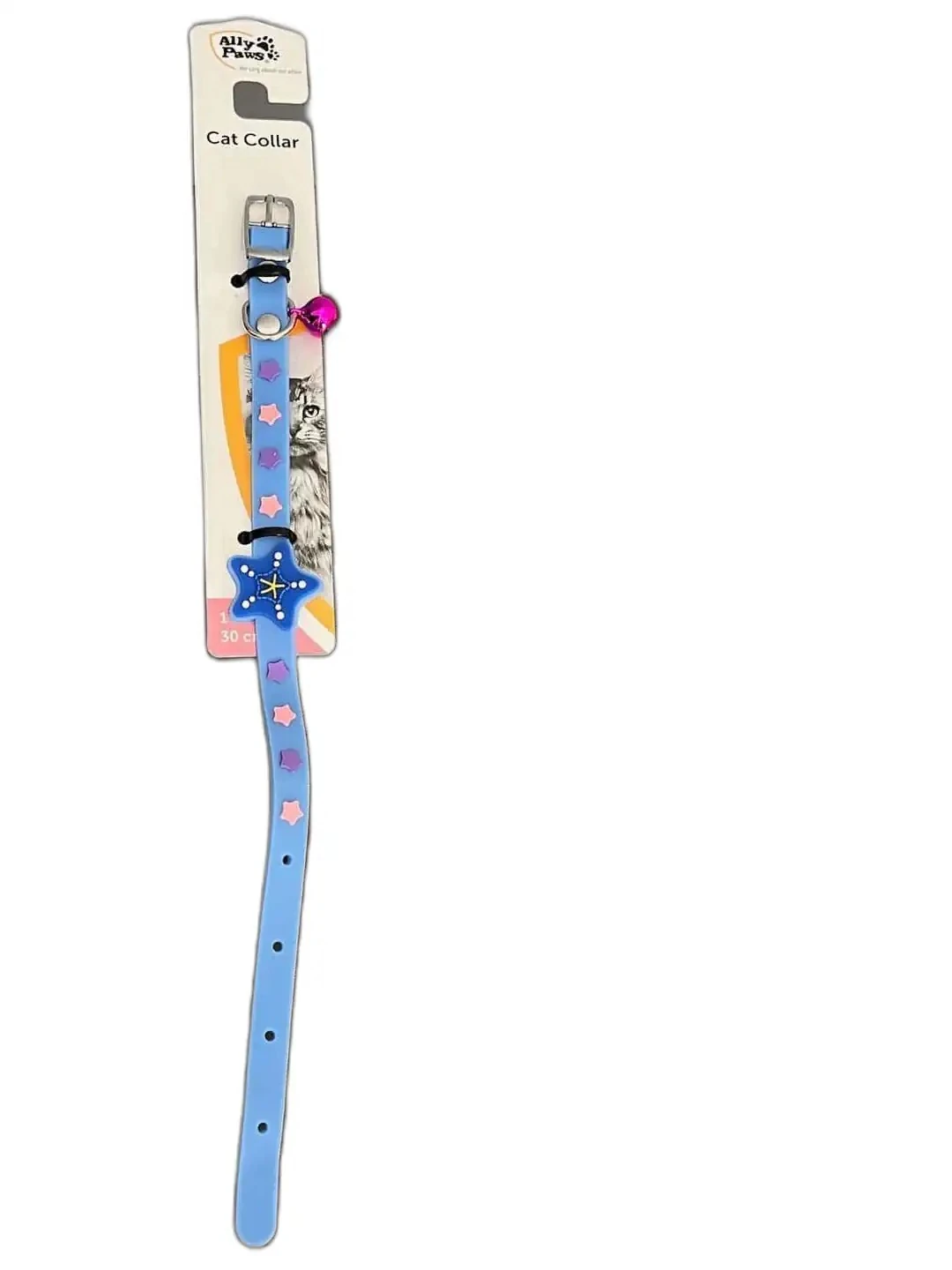 Yıldız Desenli Silikon Kedi Boyun Tasması