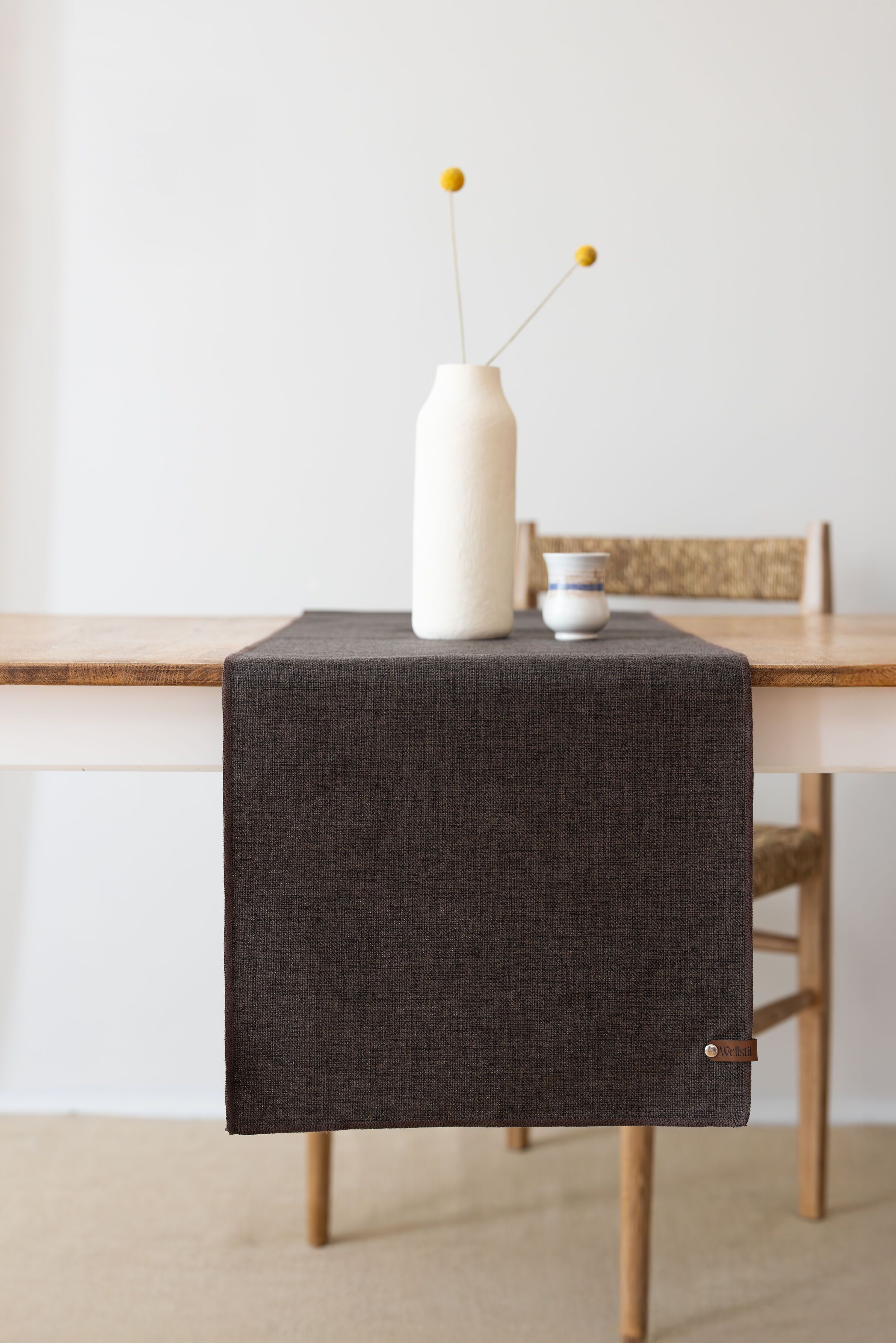 Solen | Keten Görünümlü Leke Tutmaz Runner 35 X 120 Cm