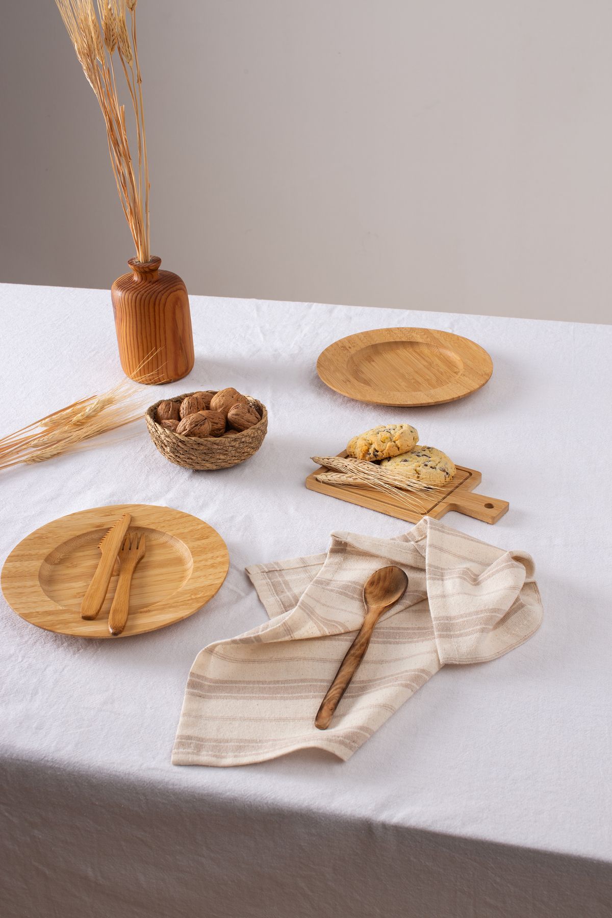 Bohem | Keten Çizgili Peçete 40 X 40 Cm