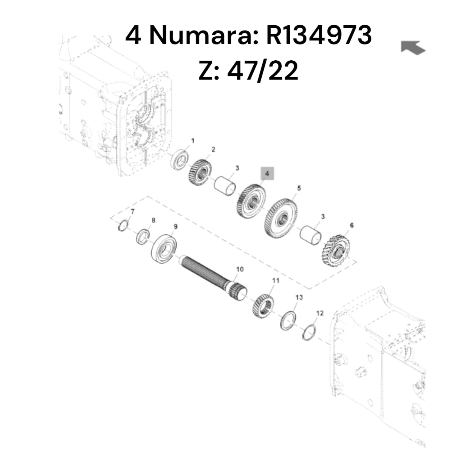 ANA MİL DİŞLİSİ Z:47/22 - R134973 ( R120630 )