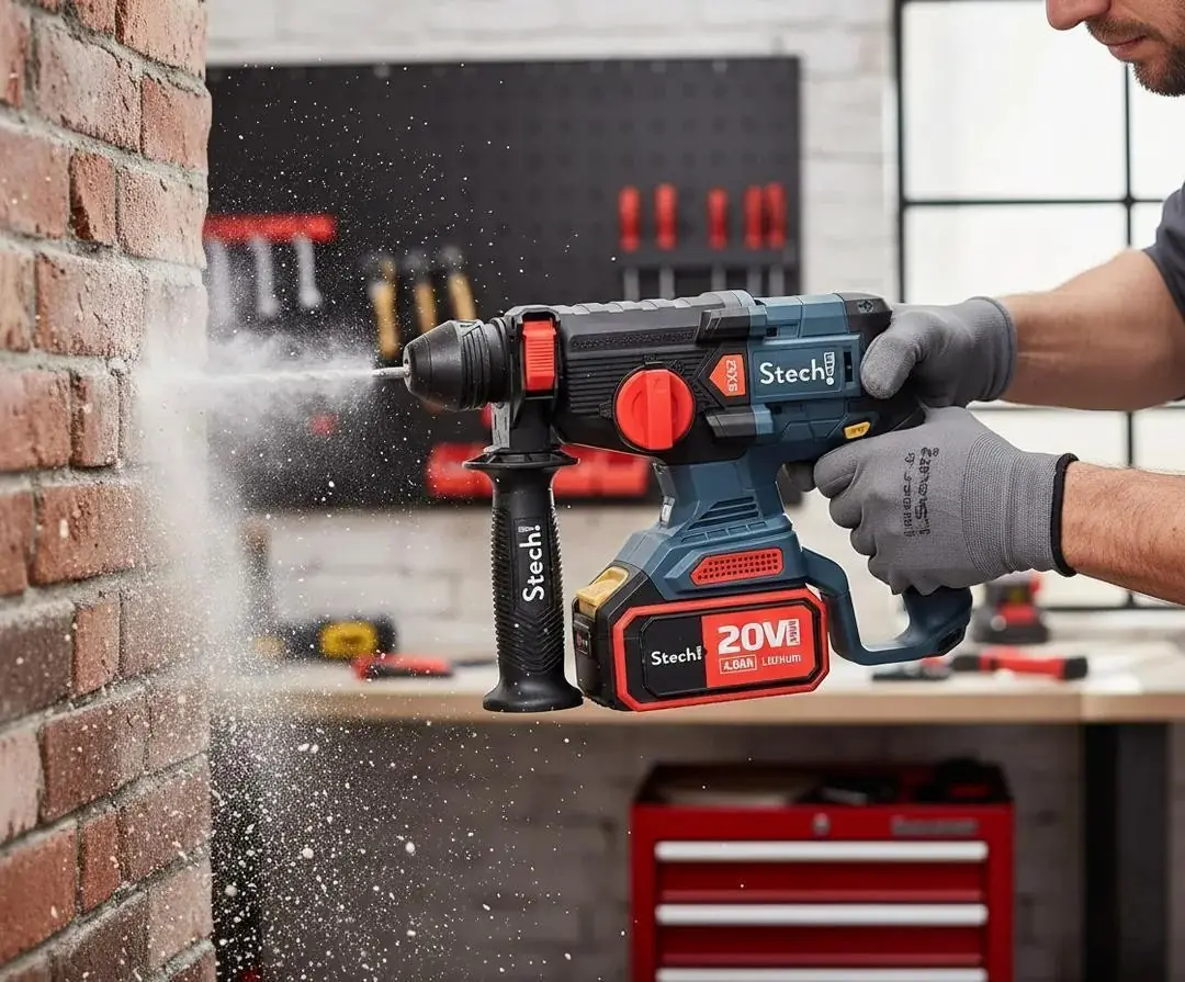Stechend SX52 20V 4.0Ah Çift Akülü Kırıcı Delici - SDS Plus