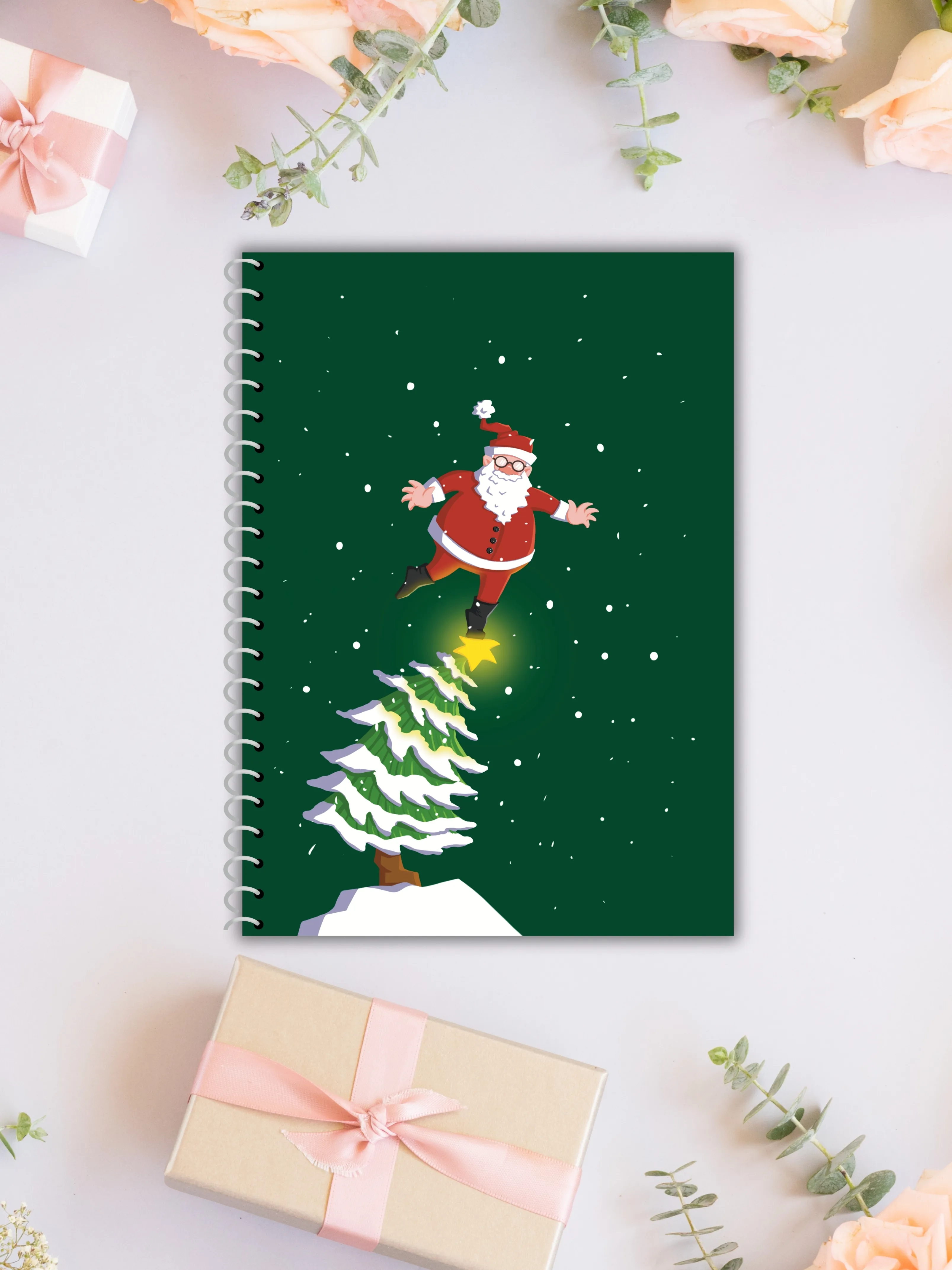 Yılbaşı Temalı A5 Defter | Çizgisiz | 60 Yaprak | Yumuşak Karton Kapak