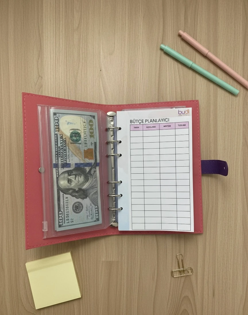 Bütçe Ajandası | Bütçe Planlayıcı Cüzdan (Açık Pembe)