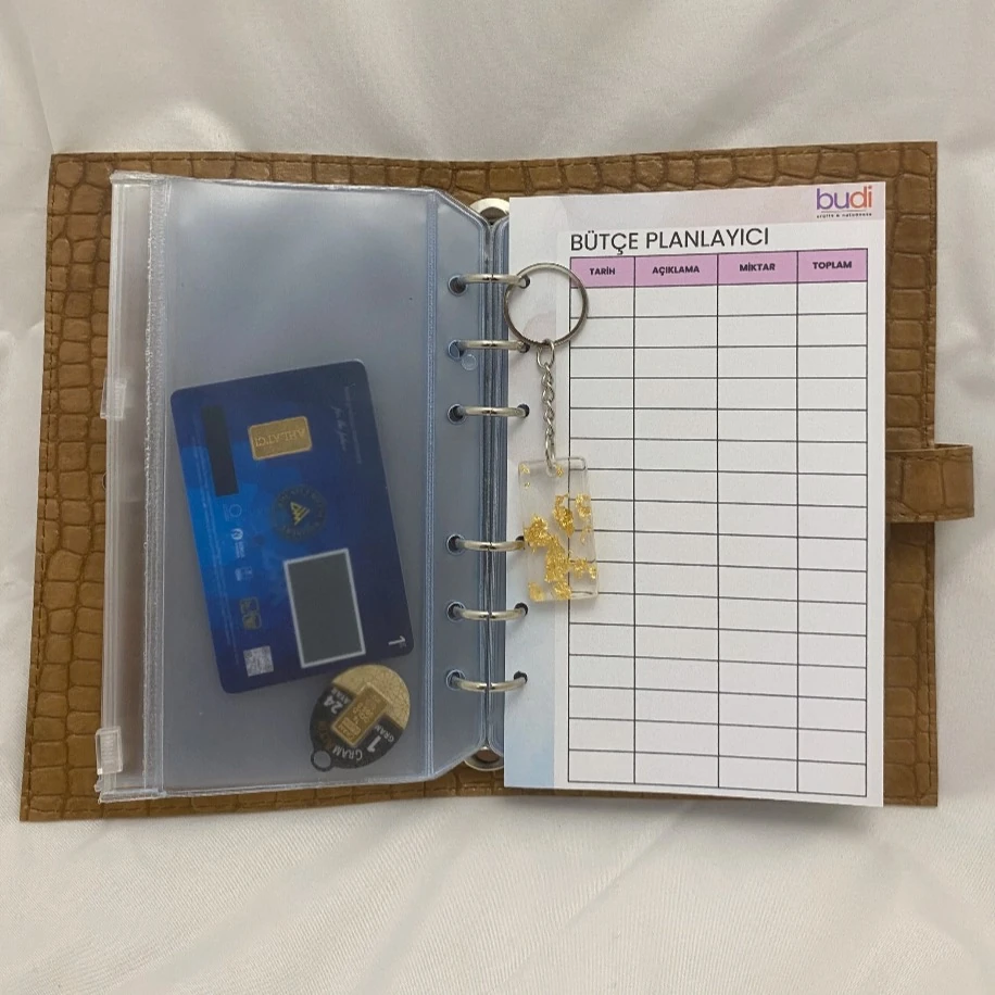 Bütçe Ajandası | Bütçe Planlayıcı Cüzdan (Krem)