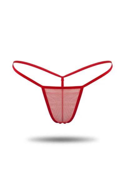 Muah Kadın Tül Tanga Külot Kırmızı