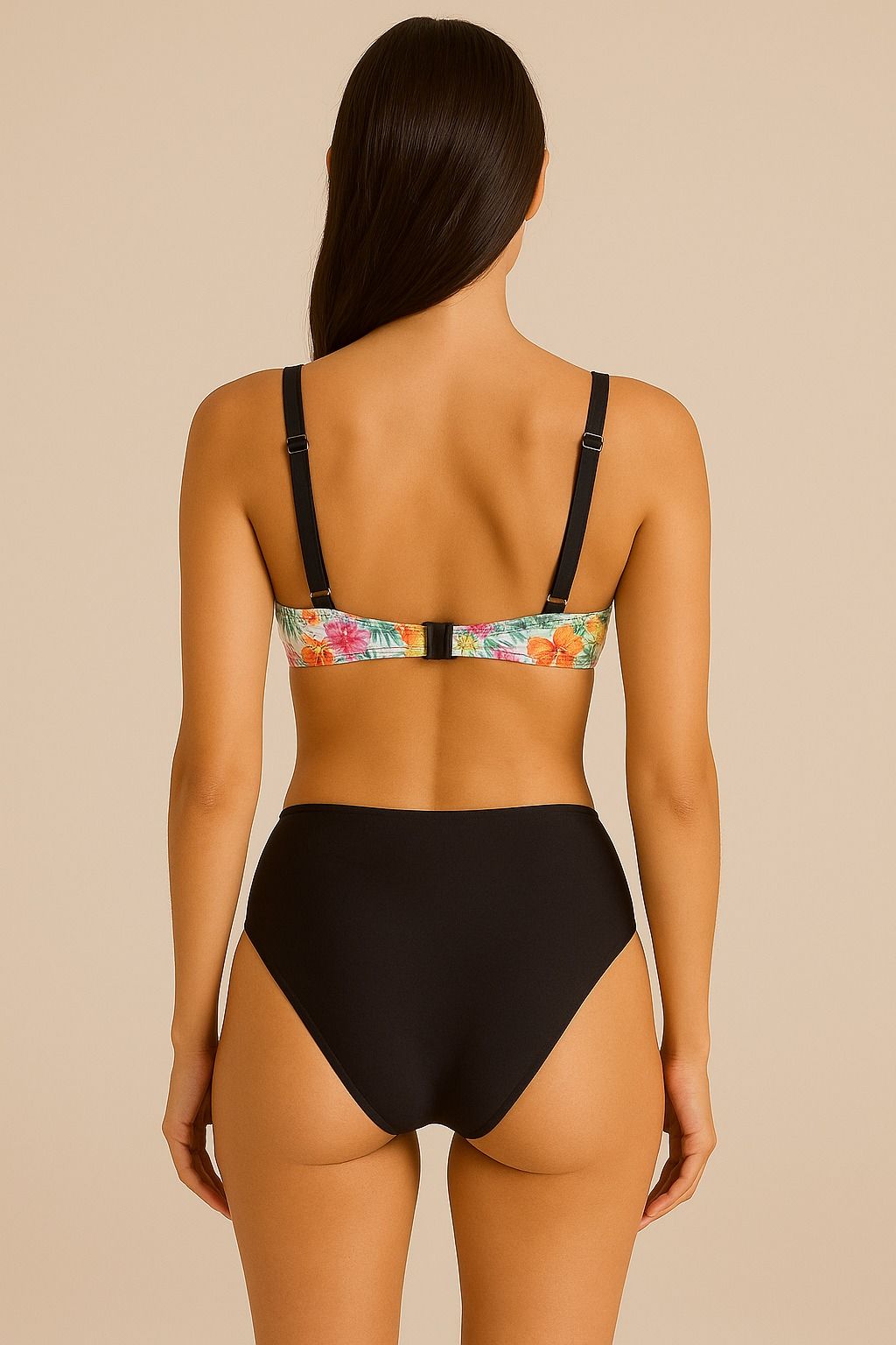 Çiçek Desenli Kadın Mayo