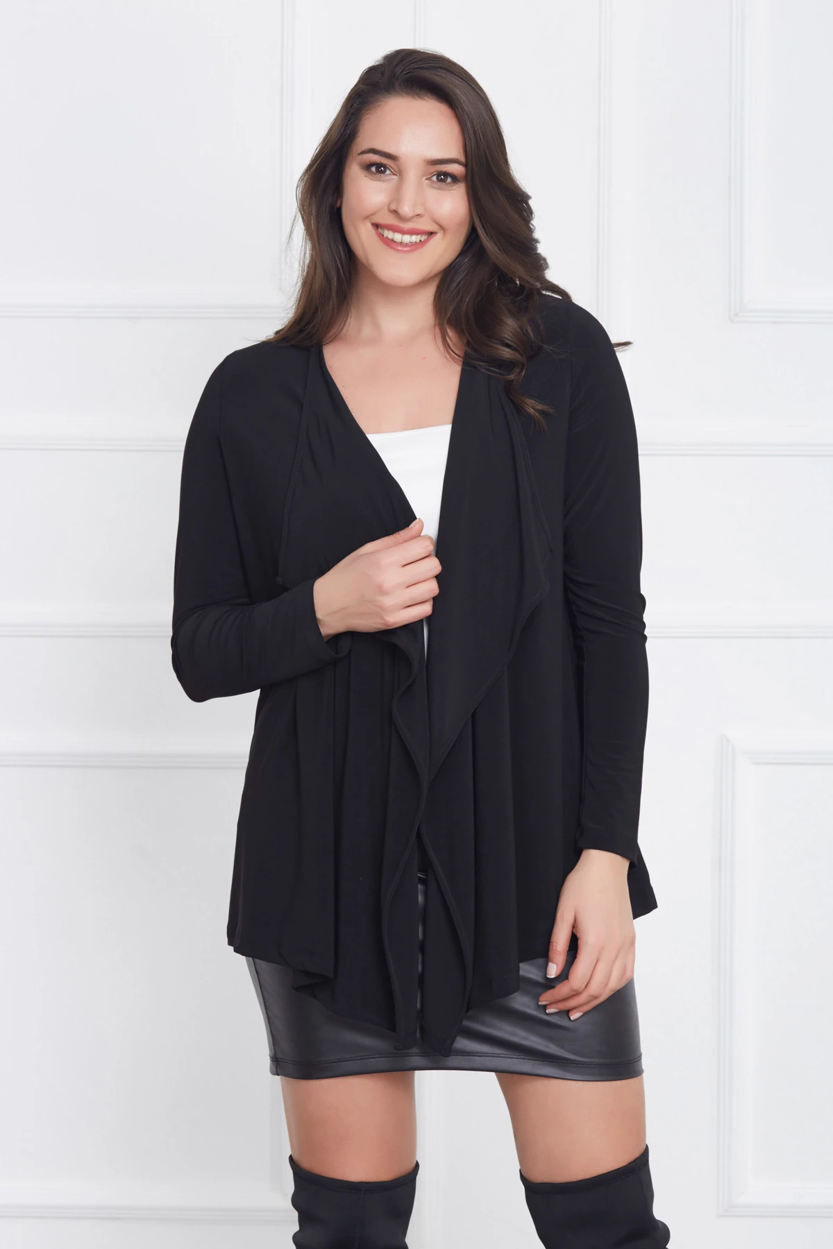 Kadın Siyah Hırka 17LB9060