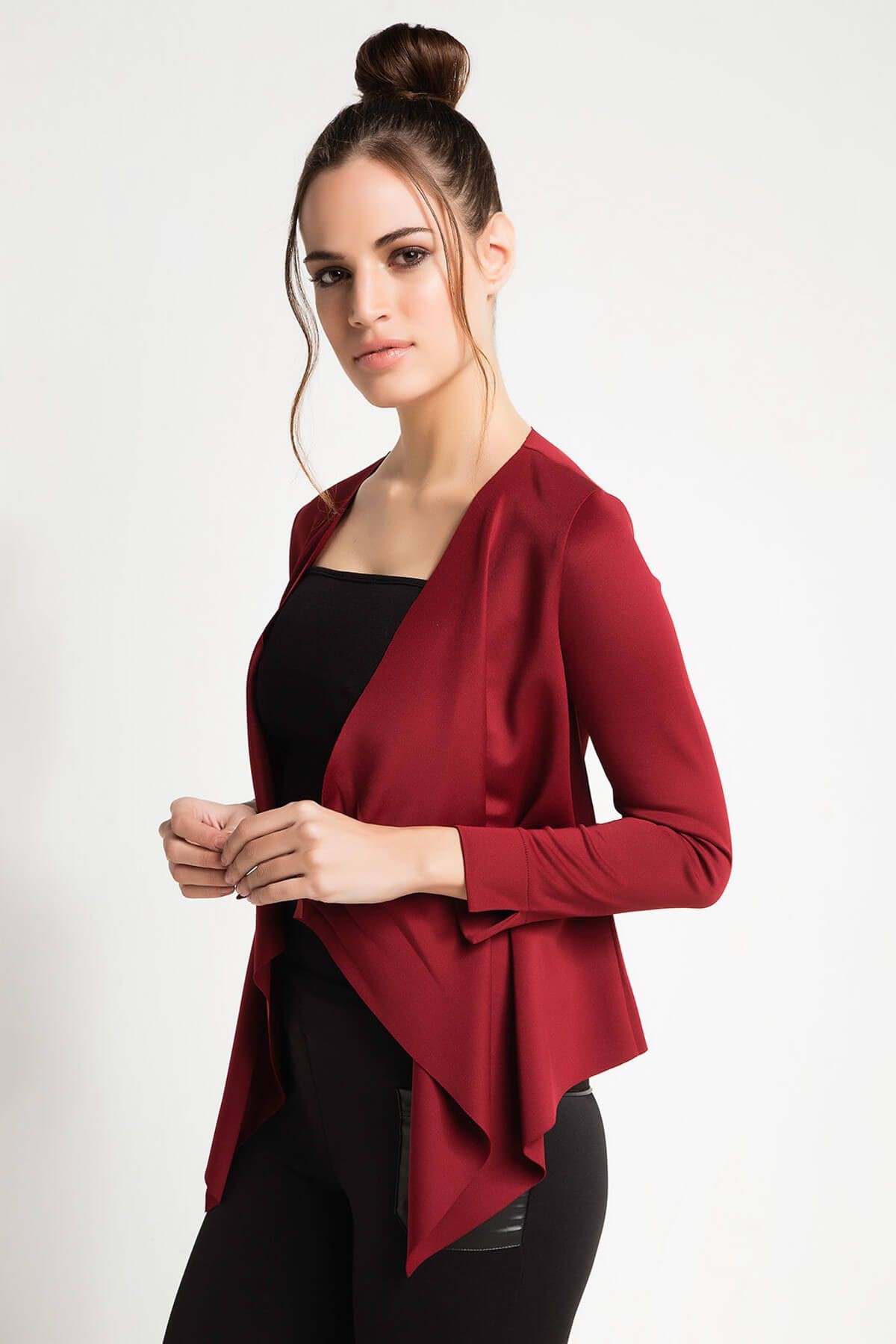 Kadın Bordo Ceket 15L4472-L