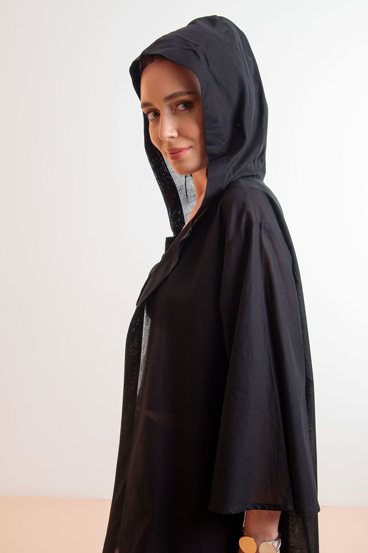 Kapişonlu Yırtmaç Detay Tasarım Çok Amaçlı Vual Hırka&MayoBikini Üstü&Kimono&Spor Giyim
