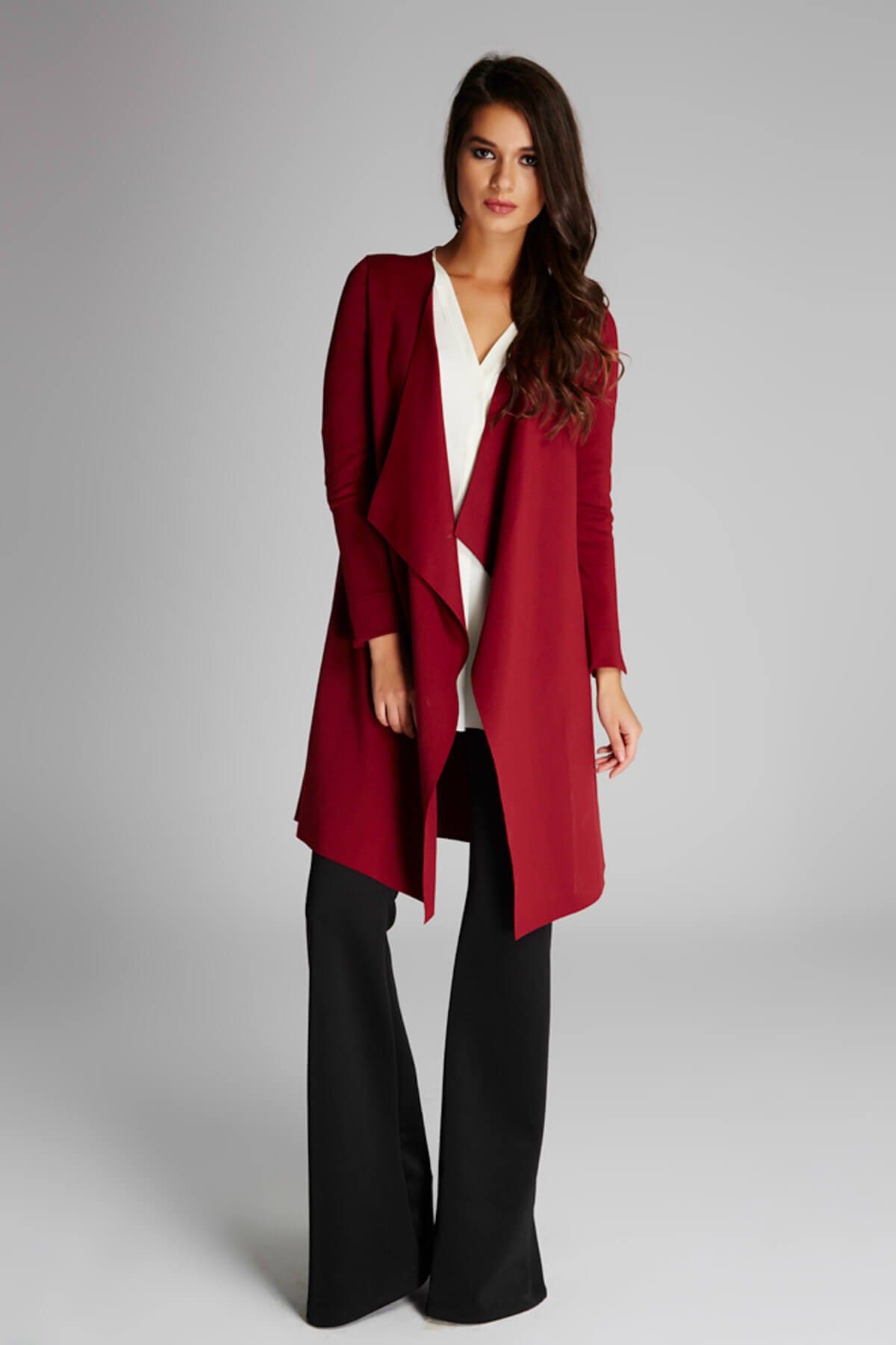 Kadın Bordo Hırka 15L4497-L