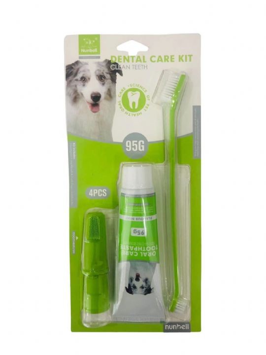 Nunbell Kedi Ve Köpek Diş Fırçası Ve Diş Macunu Seti Dental Kit (NANE AROMALI)