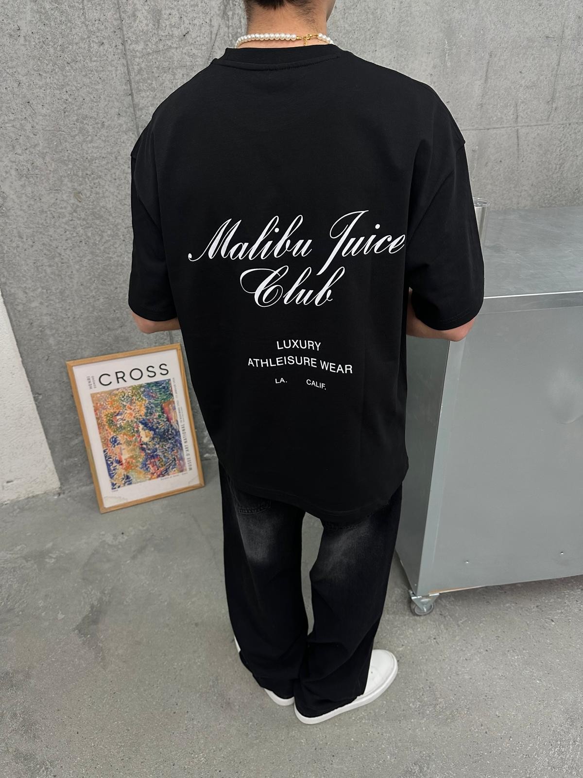 Malibu Juice Club Back Print Black T-Shirt