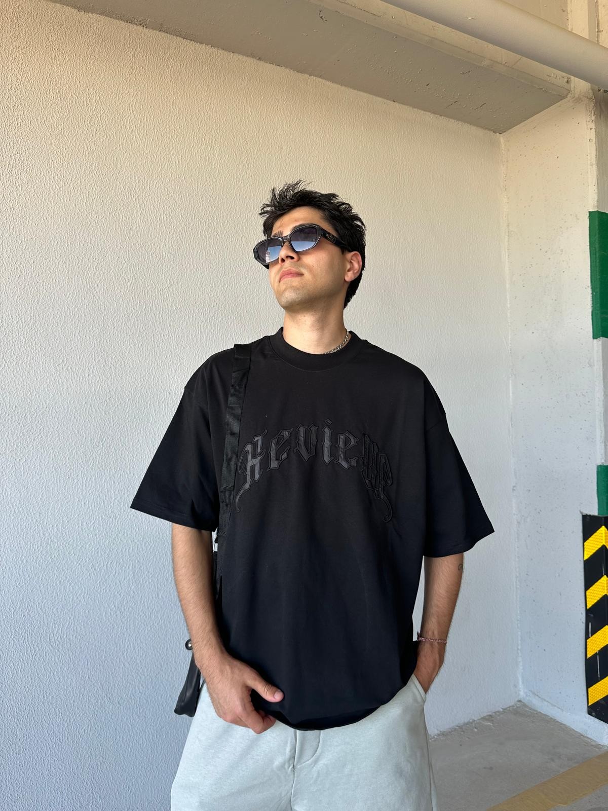 Arabic Font Black Oversize T-Shirt