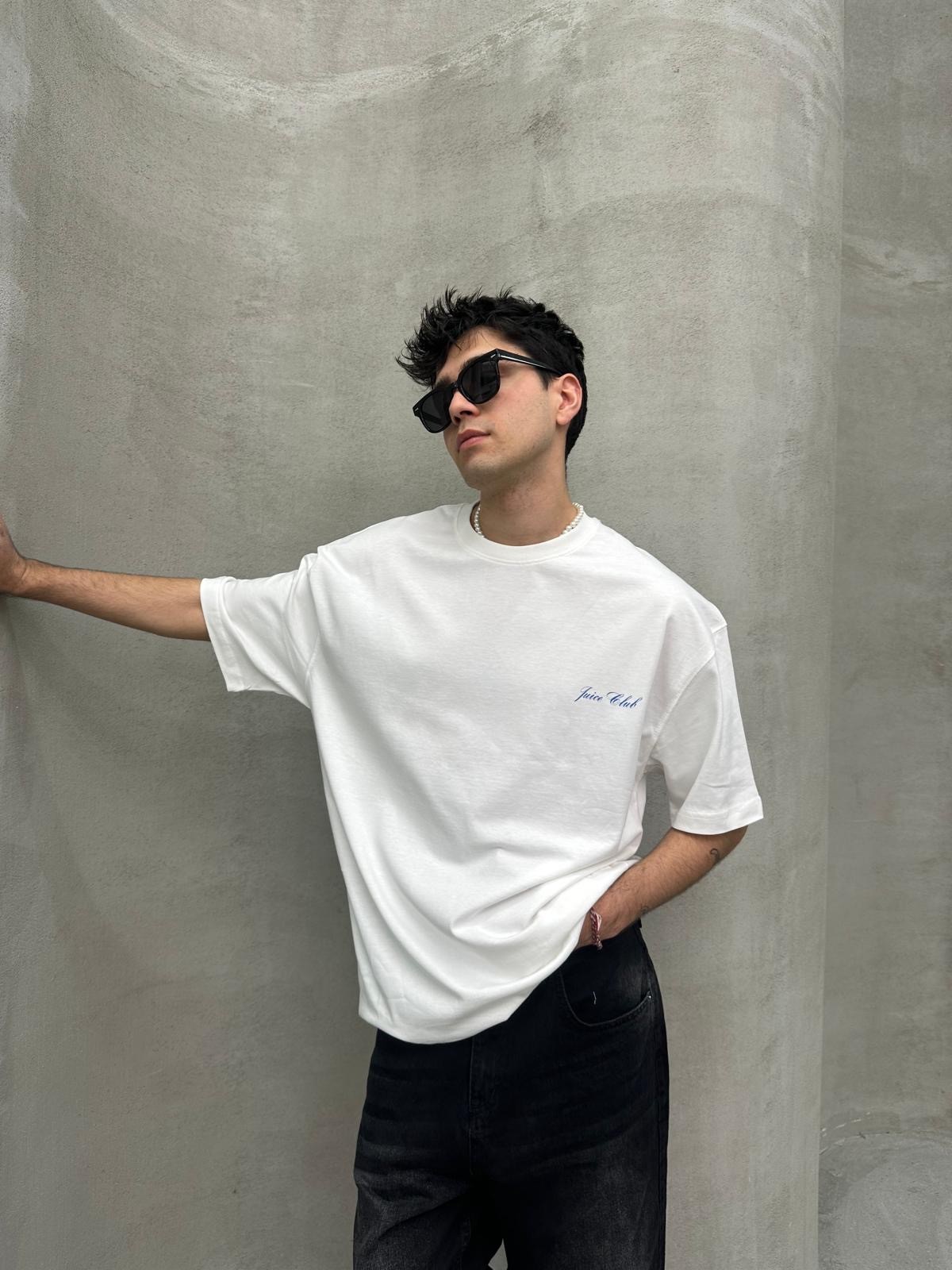 Malibu Juice Club Back Print White T-Shirt