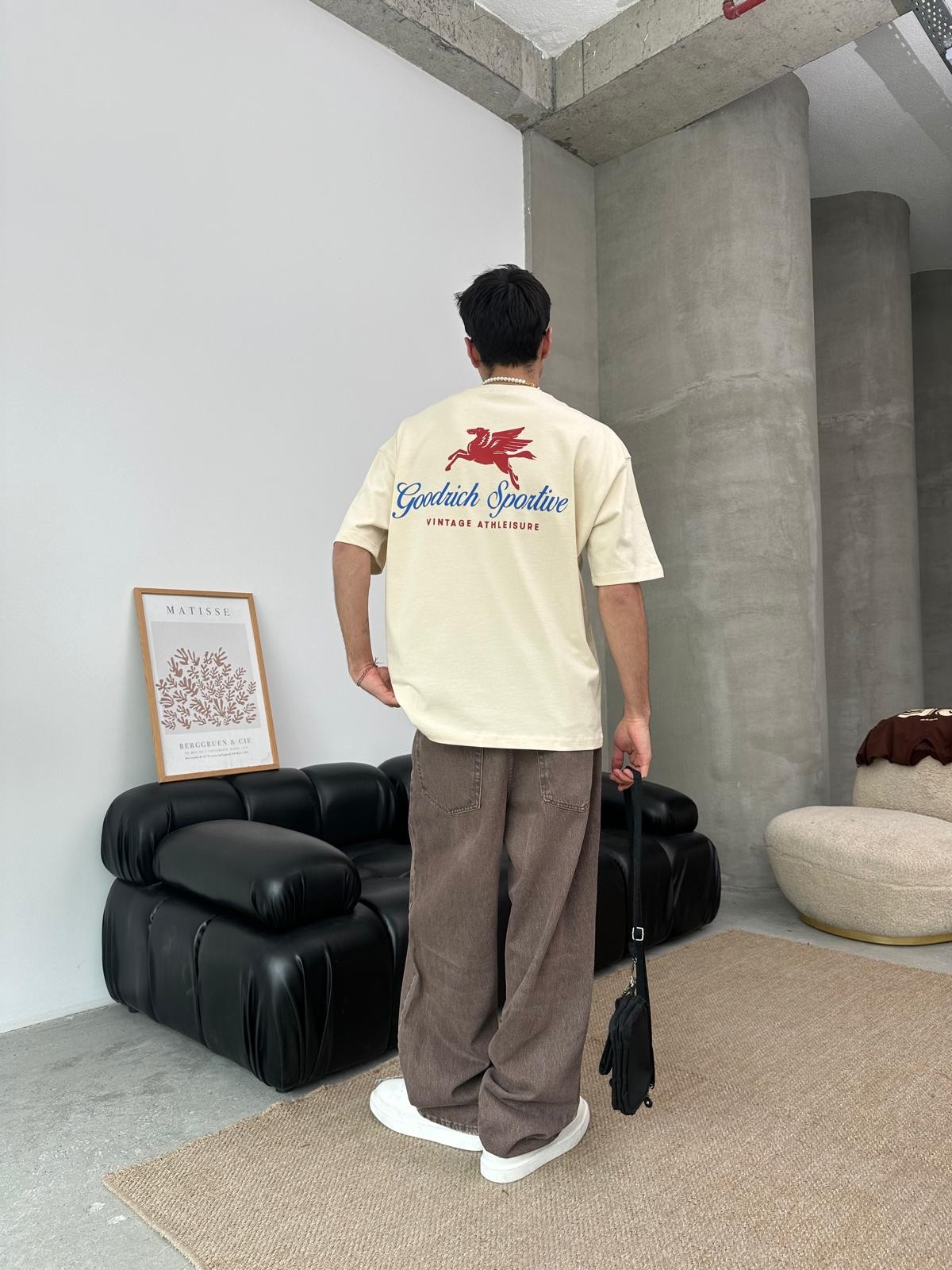 Goodrich Sportive Back Print Bej T-Shirt