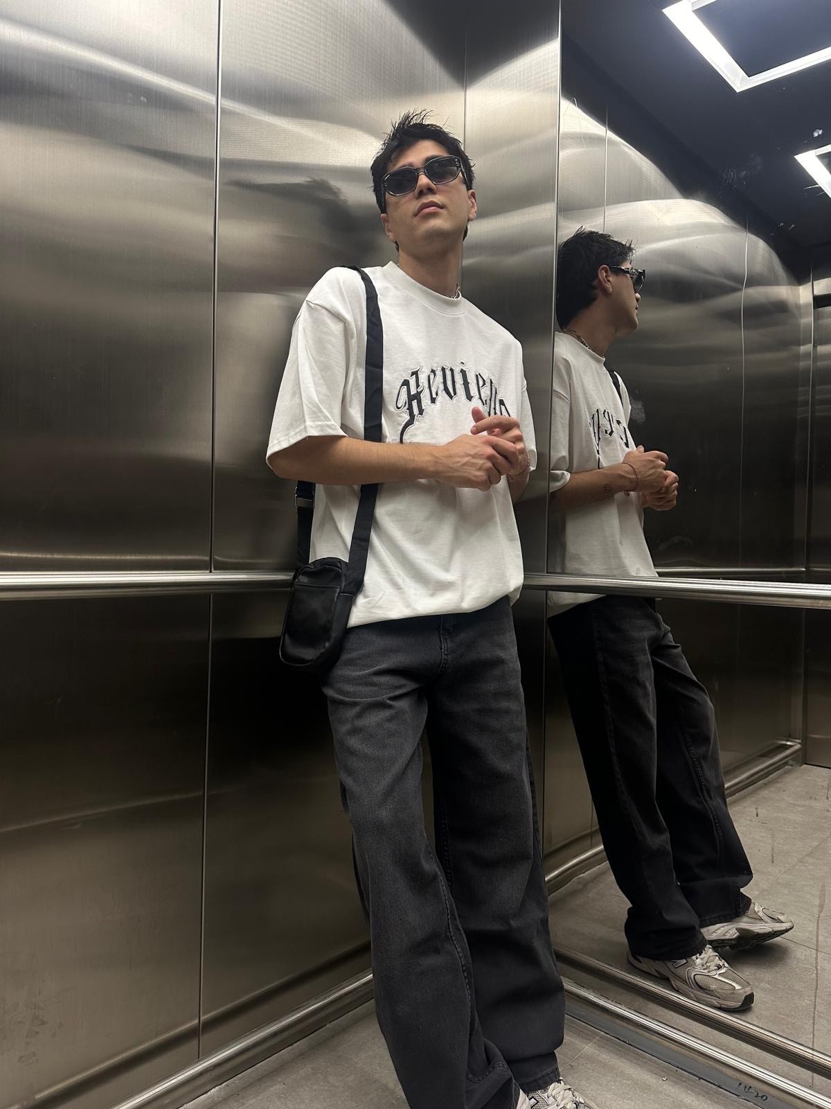 Arabic Font White Oversize T-Shirt