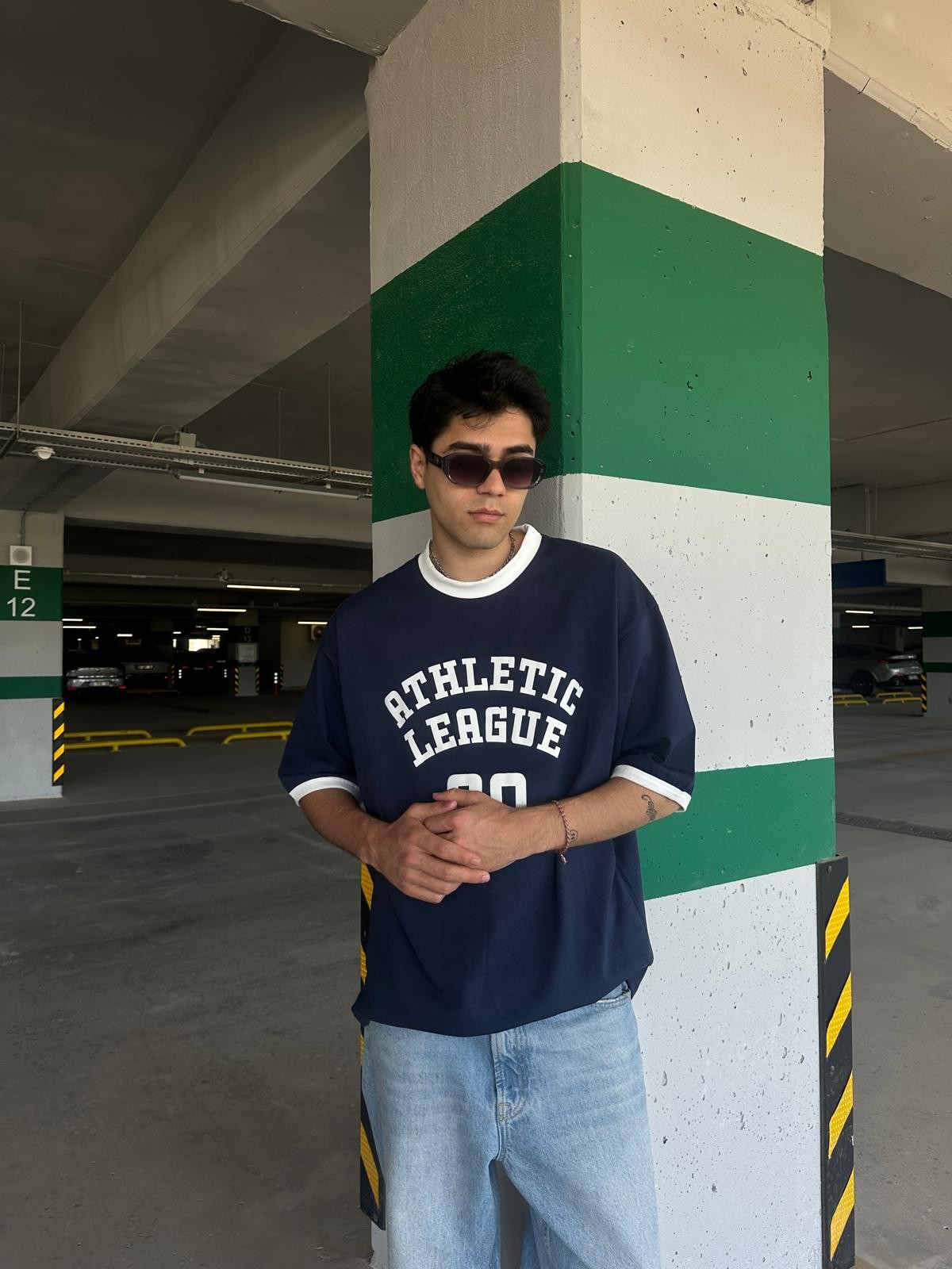 Athletic 80 Lacivert Oversize T-Shirt