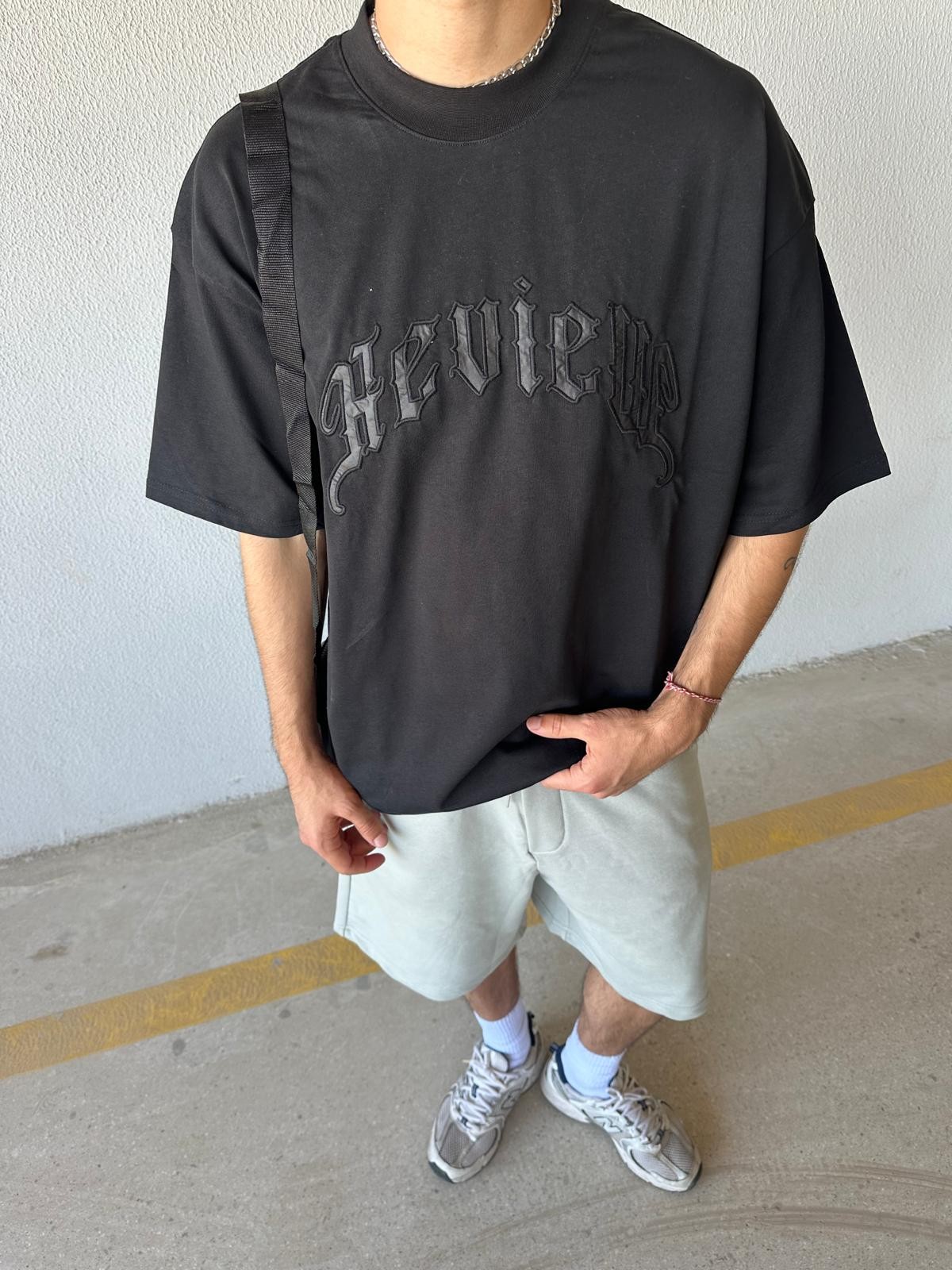Arabic Font Black Oversize T-Shirt