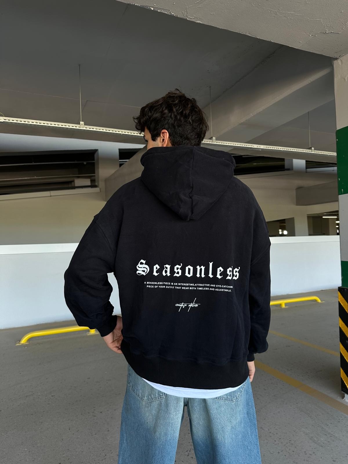 Seasonless Print Oversize Zip Hoodie