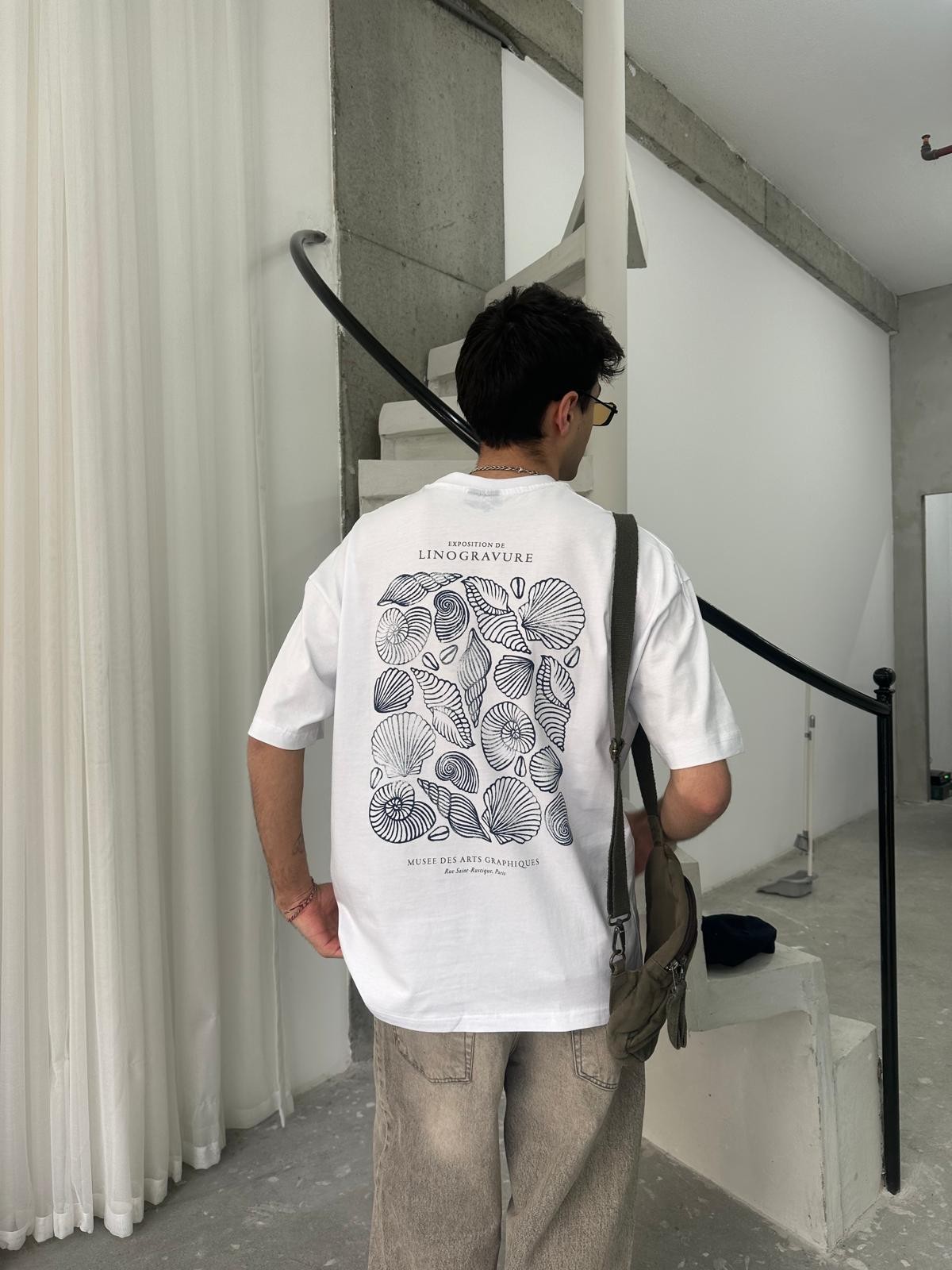 Lino Summer Vibe Chill Beyaz T-Shirt