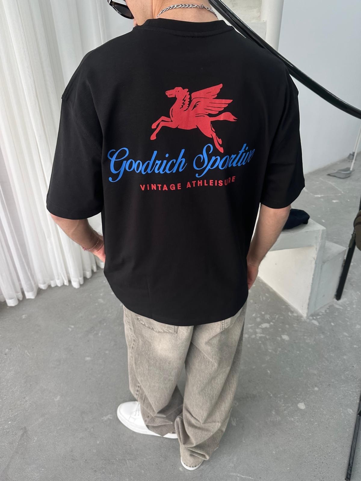 Goodrich Sportive Back Print Siyah T-Shirt