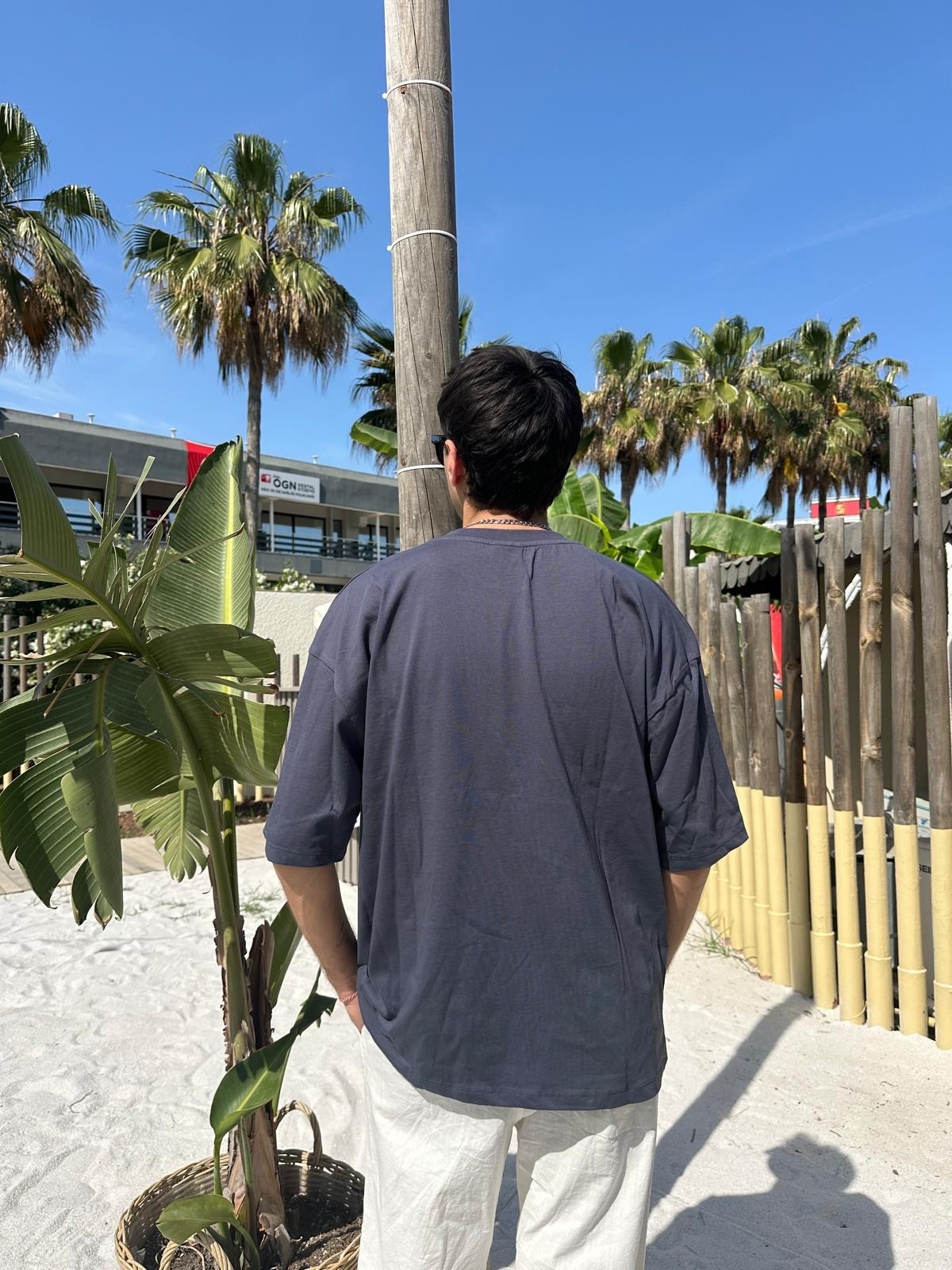 Antrasit Sand Vibes Basic T-Shirt