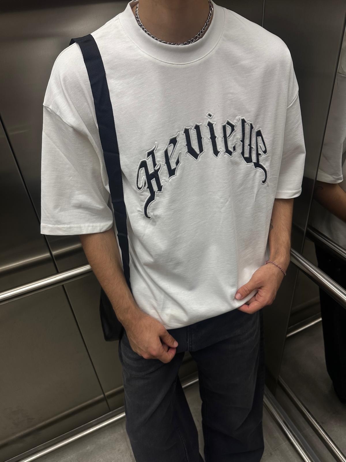 Arabic Font White Oversize T-Shirt