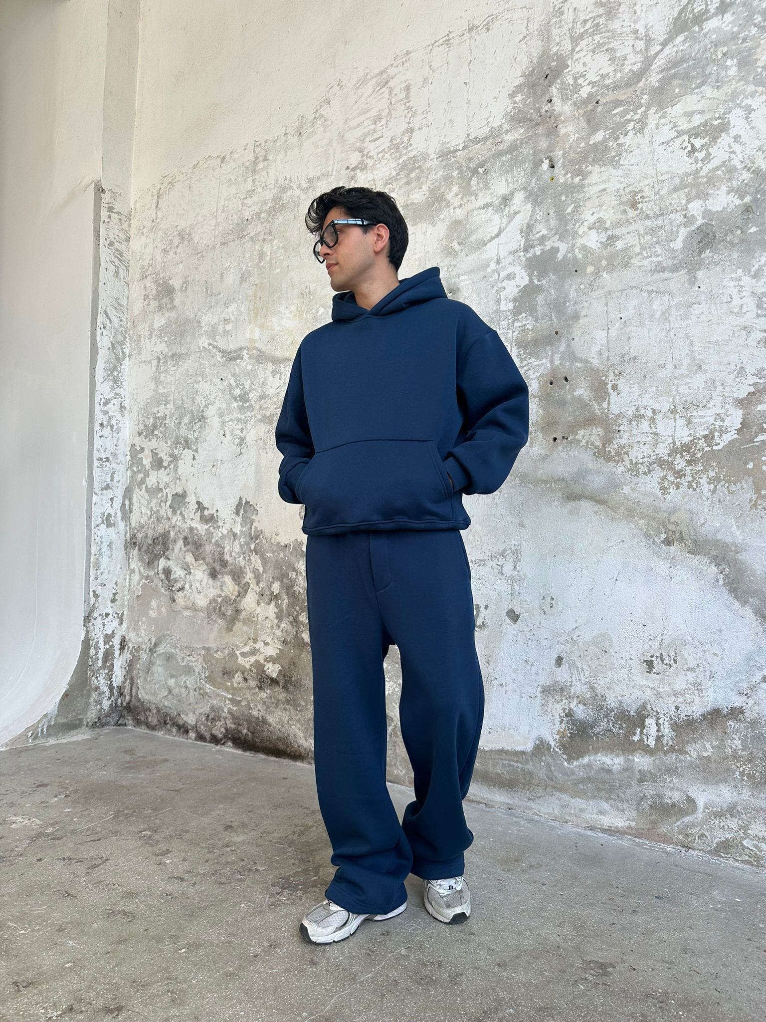 Lacivert Baggy Oversize Eşofman