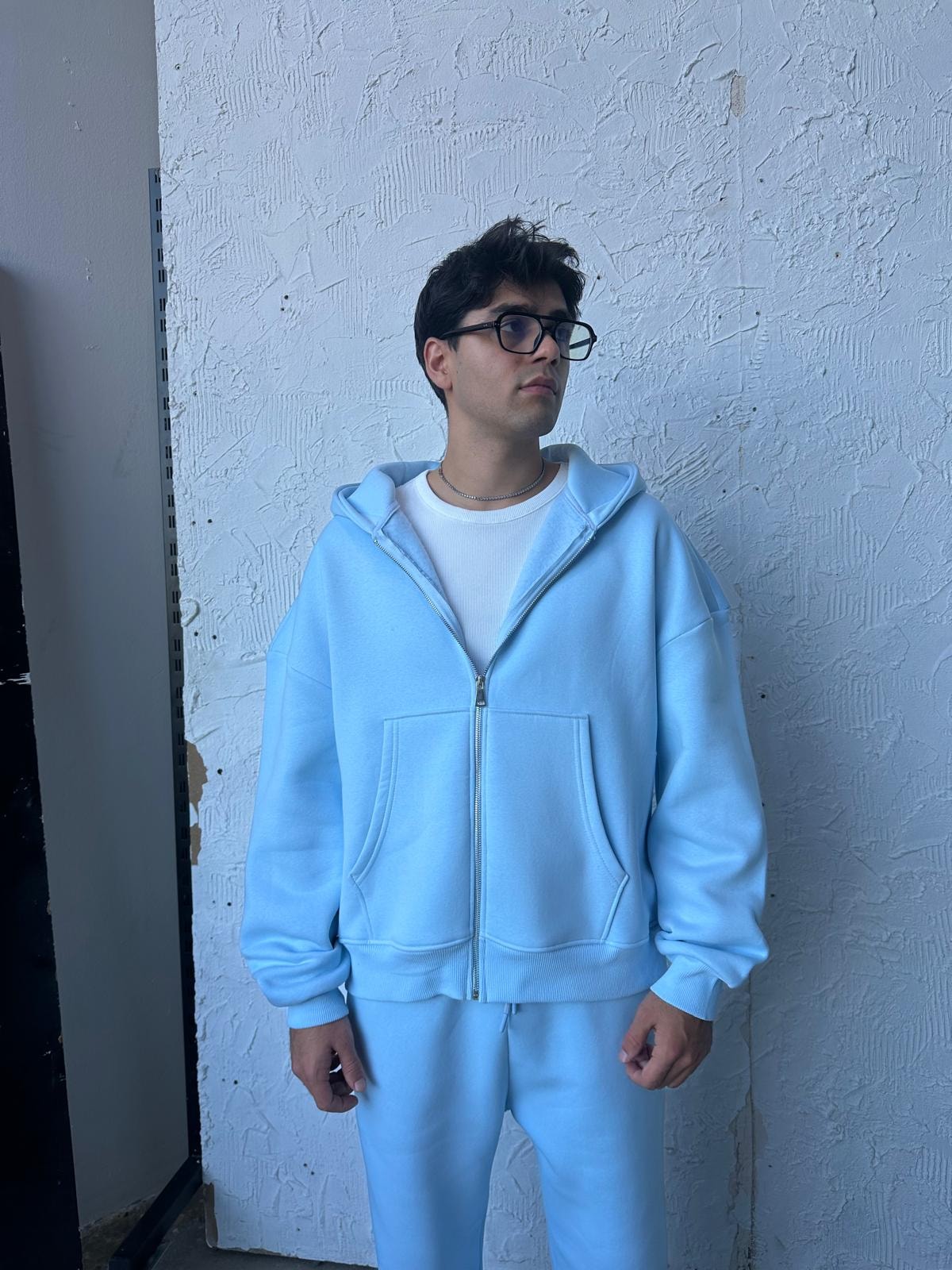 Aura Mavisi Oversize Basic Zip Hoodie