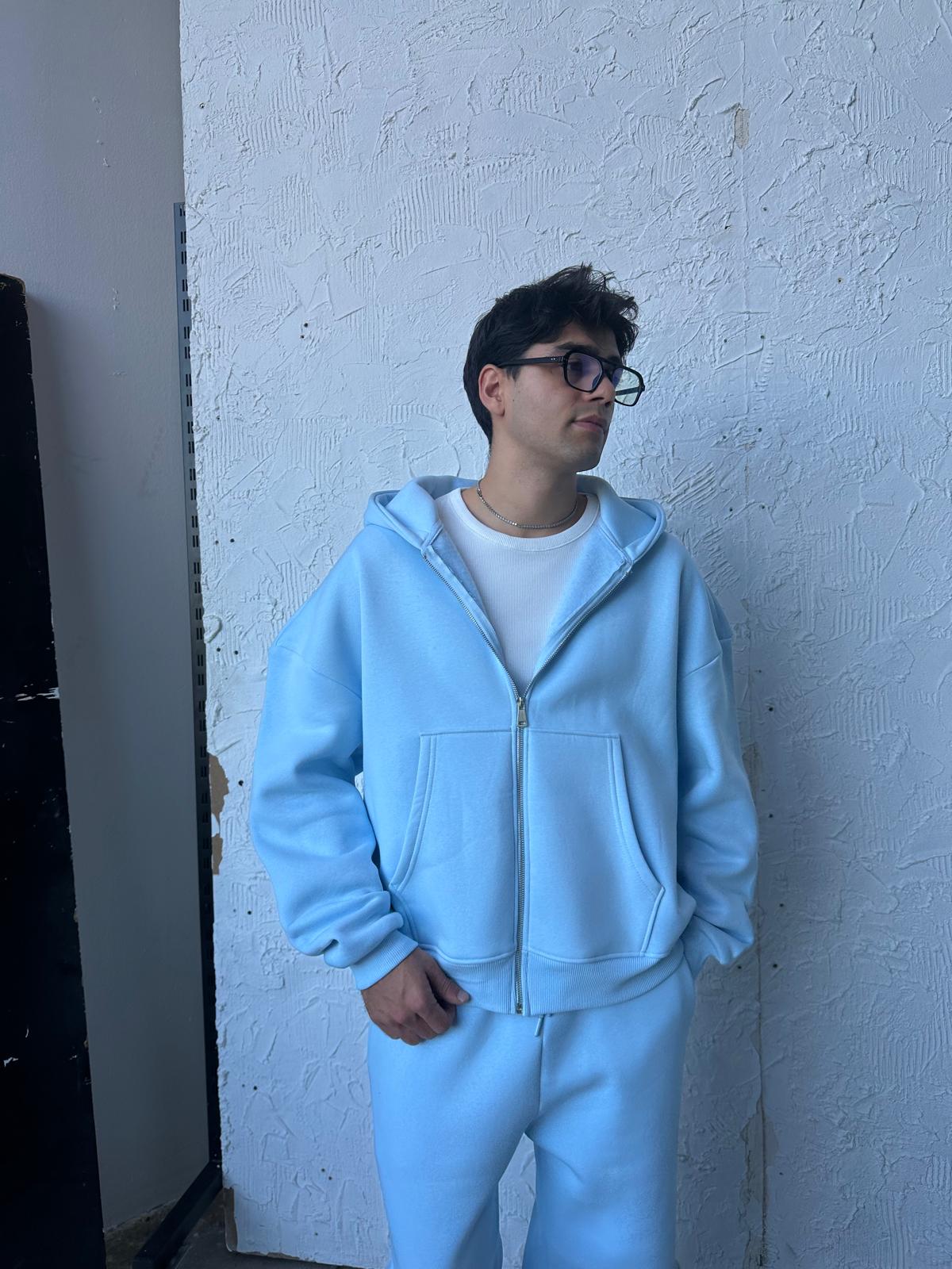 Aura Mavisi Oversize Basic Zip Hoodie