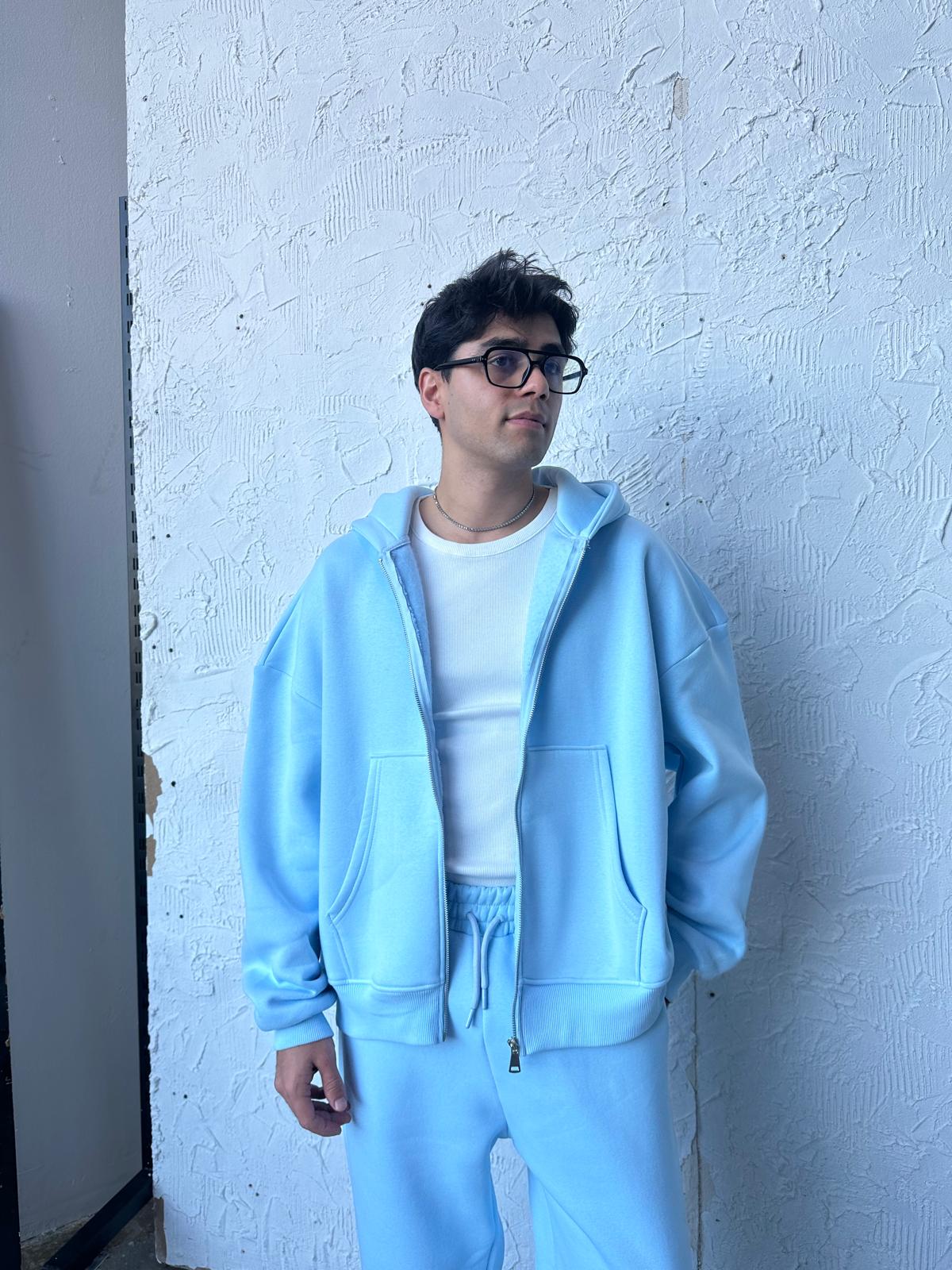 Aura Mavisi Oversize Basic Zip Hoodie