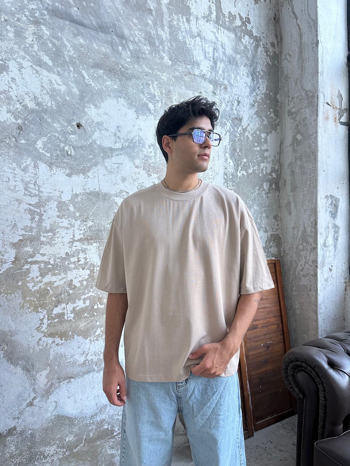 Znc Basıc Oversize T-Shirt - Bej