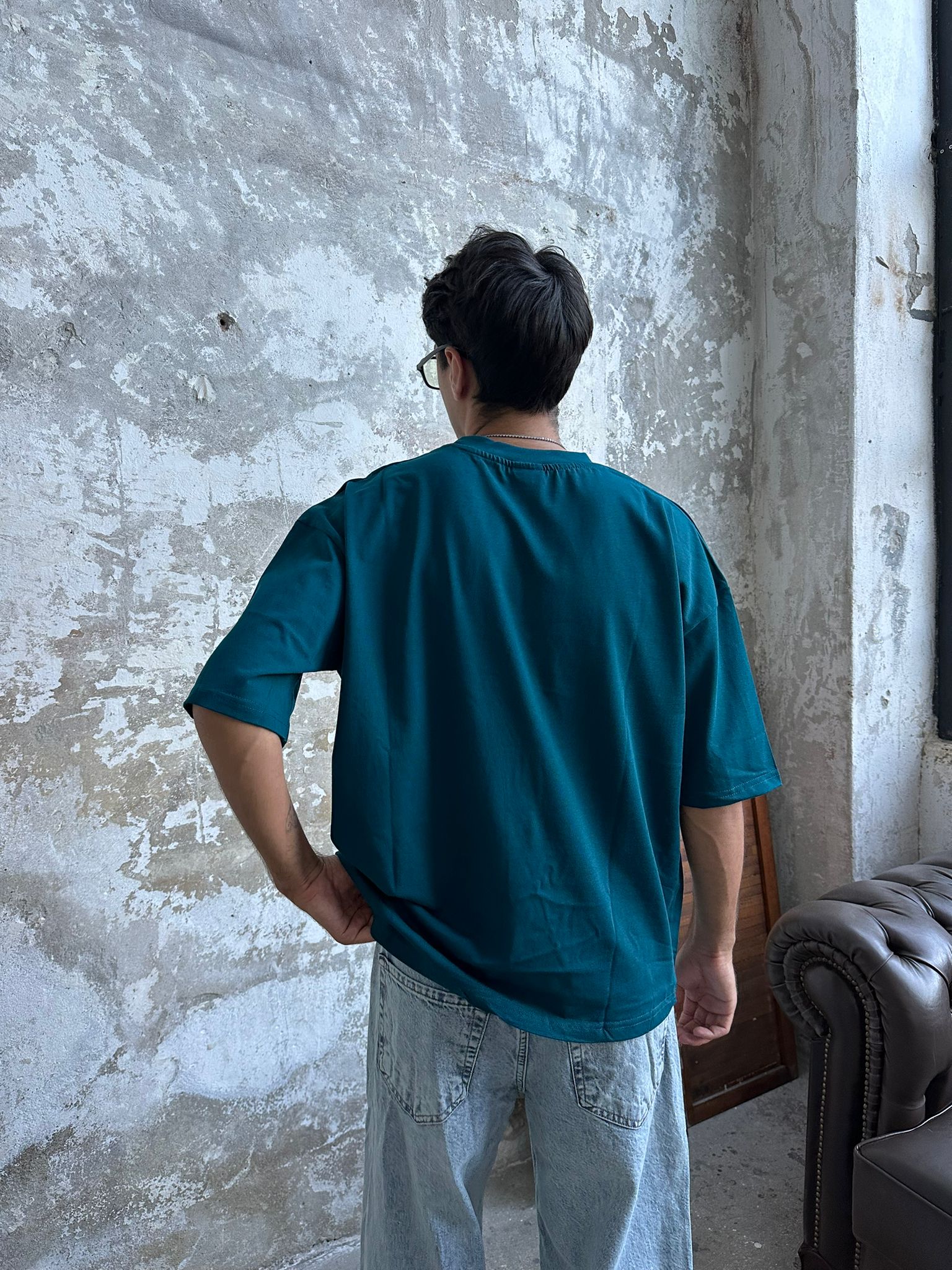 Znc Basıc Oversize T-Shirt - Turkuaz