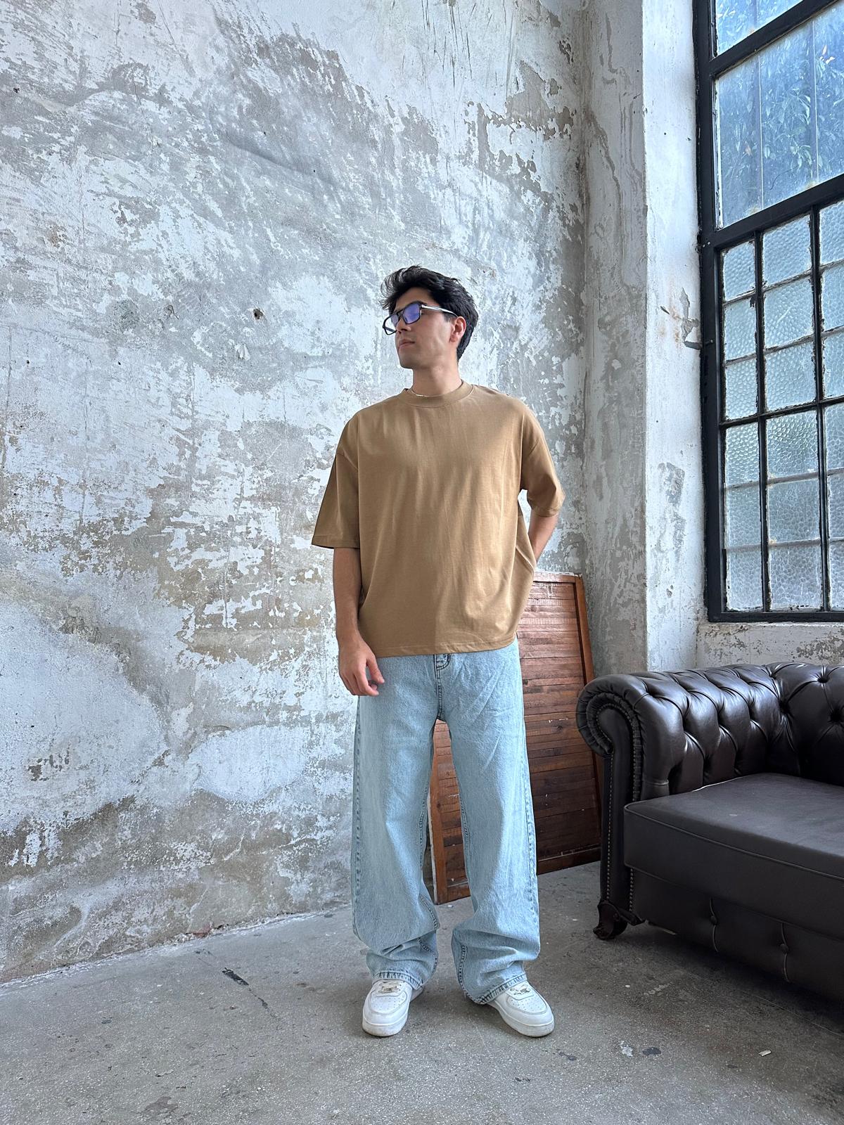 Znc Basıc Oversize T-Shirt - Gri
