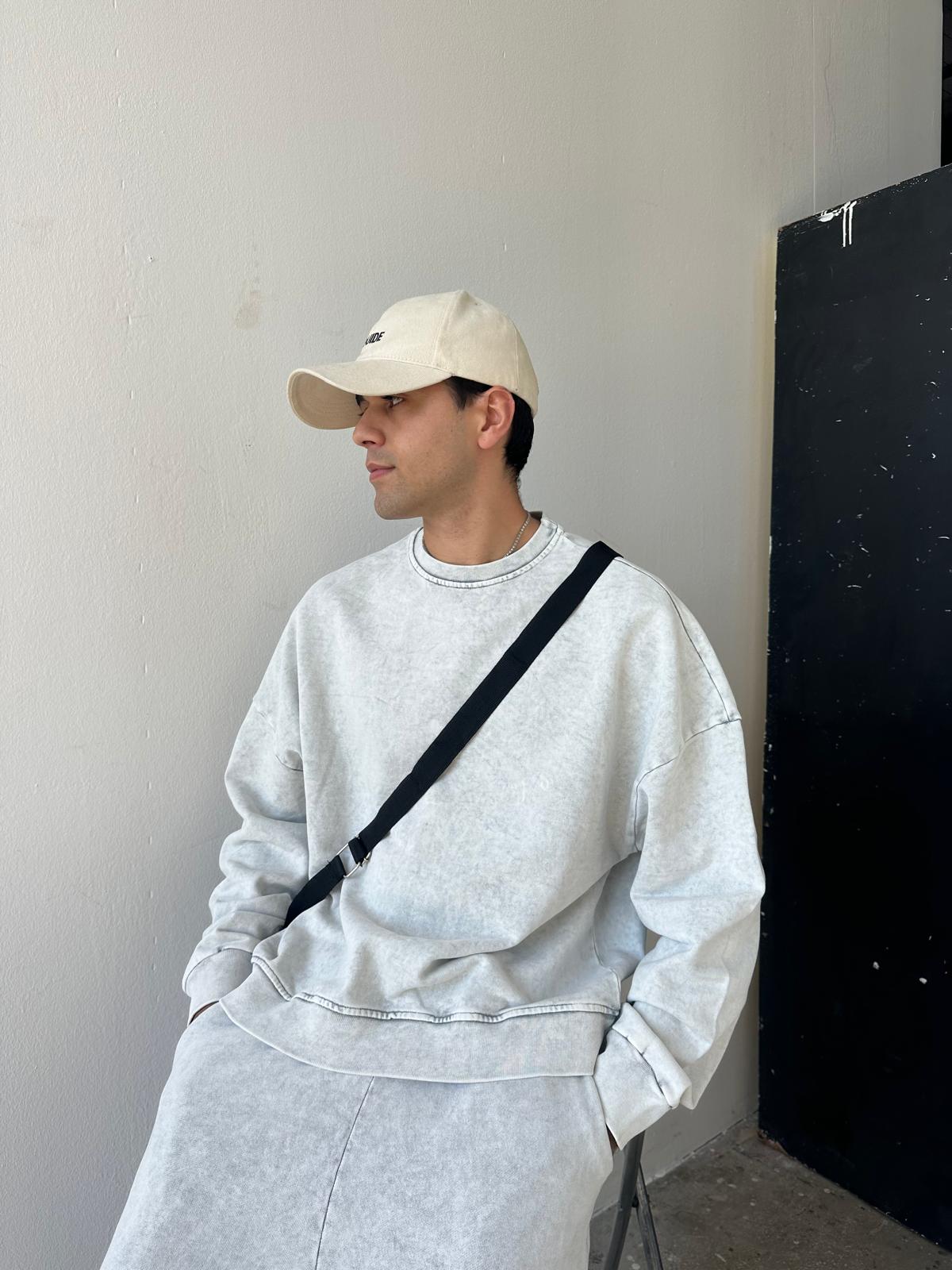 Washed Oversize Sweatshirt - Gri Melanj