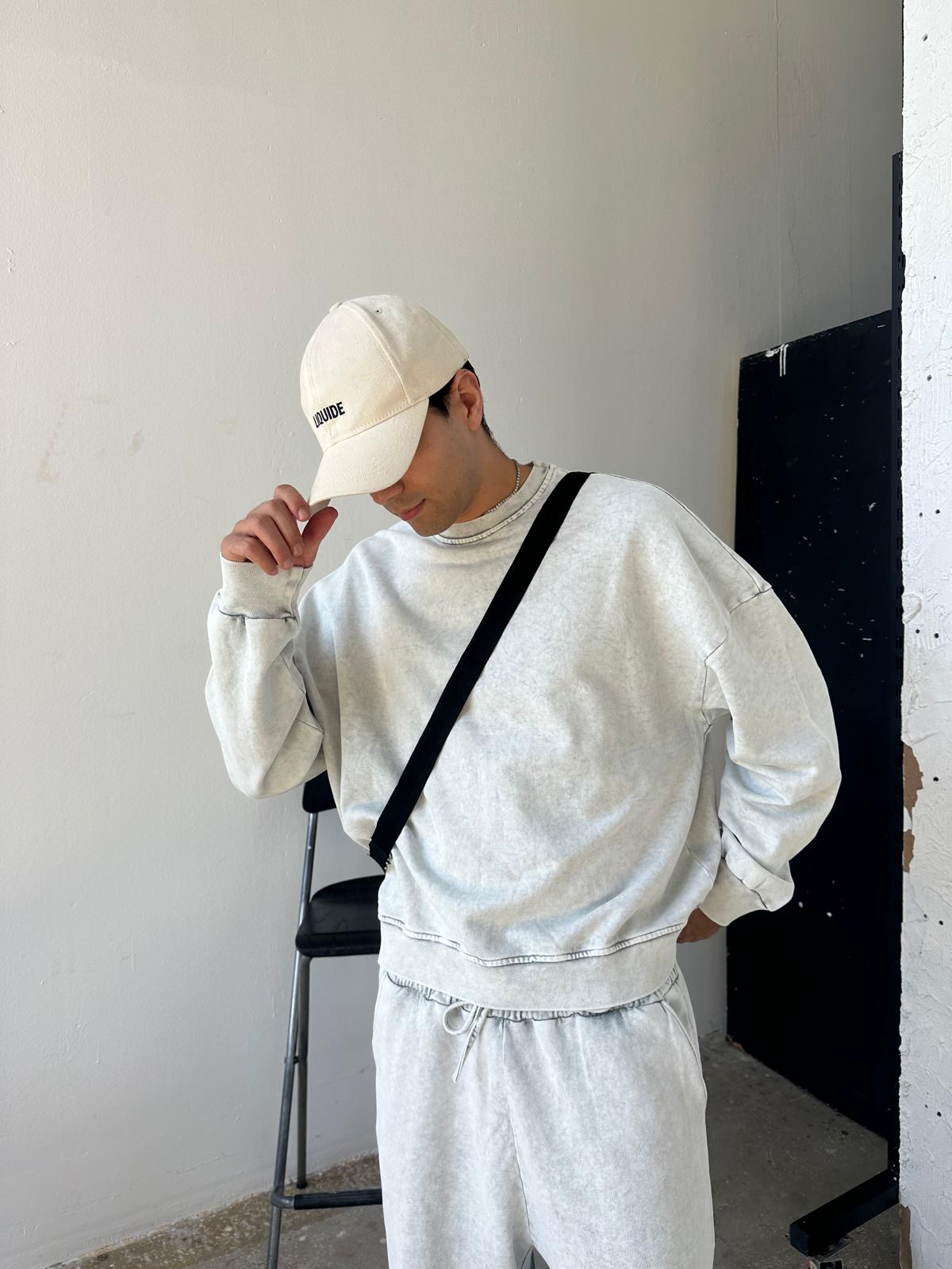 Washed Oversize Sweatshirt - Gri Melanj