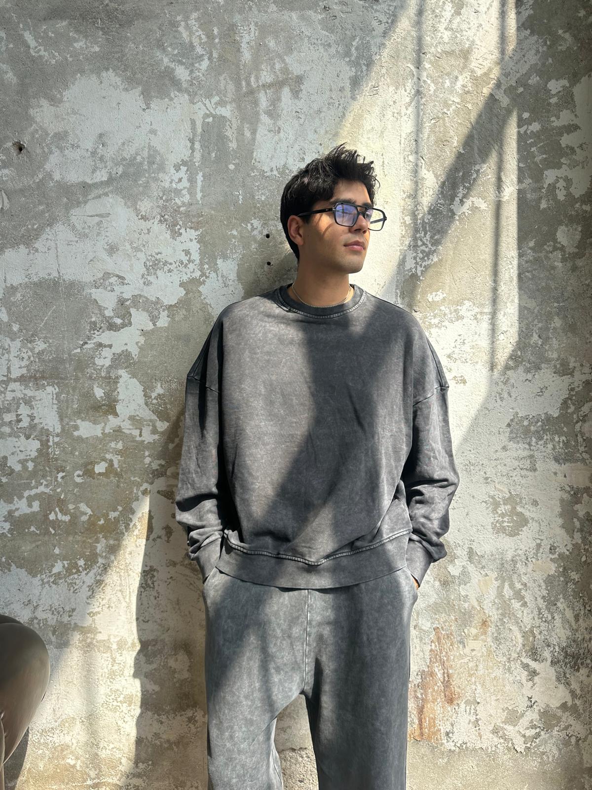 Washed Oversize Sweatshirt - Antrasit