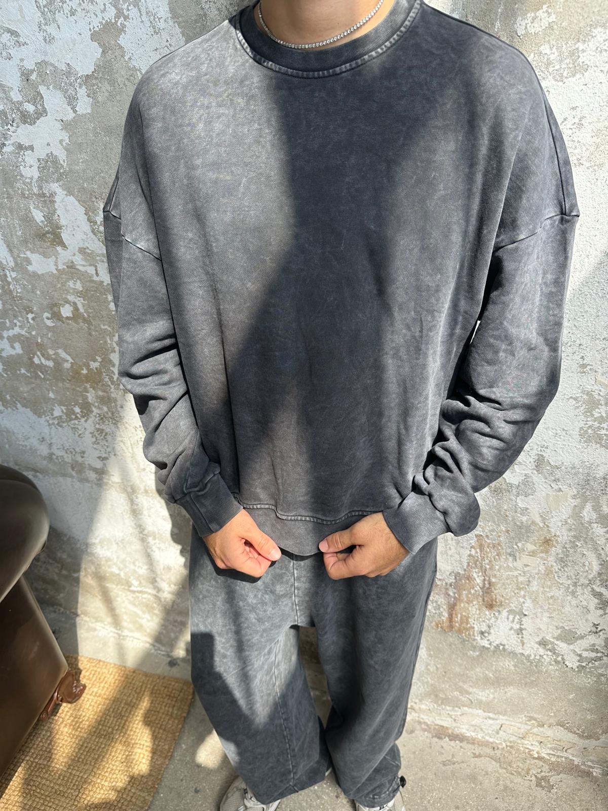 Washed Oversize Sweatshirt - Antrasit