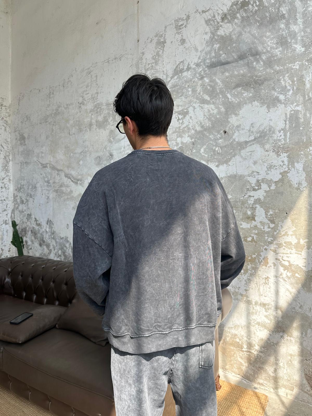 Washed Oversize Sweatshirt - Antrasit