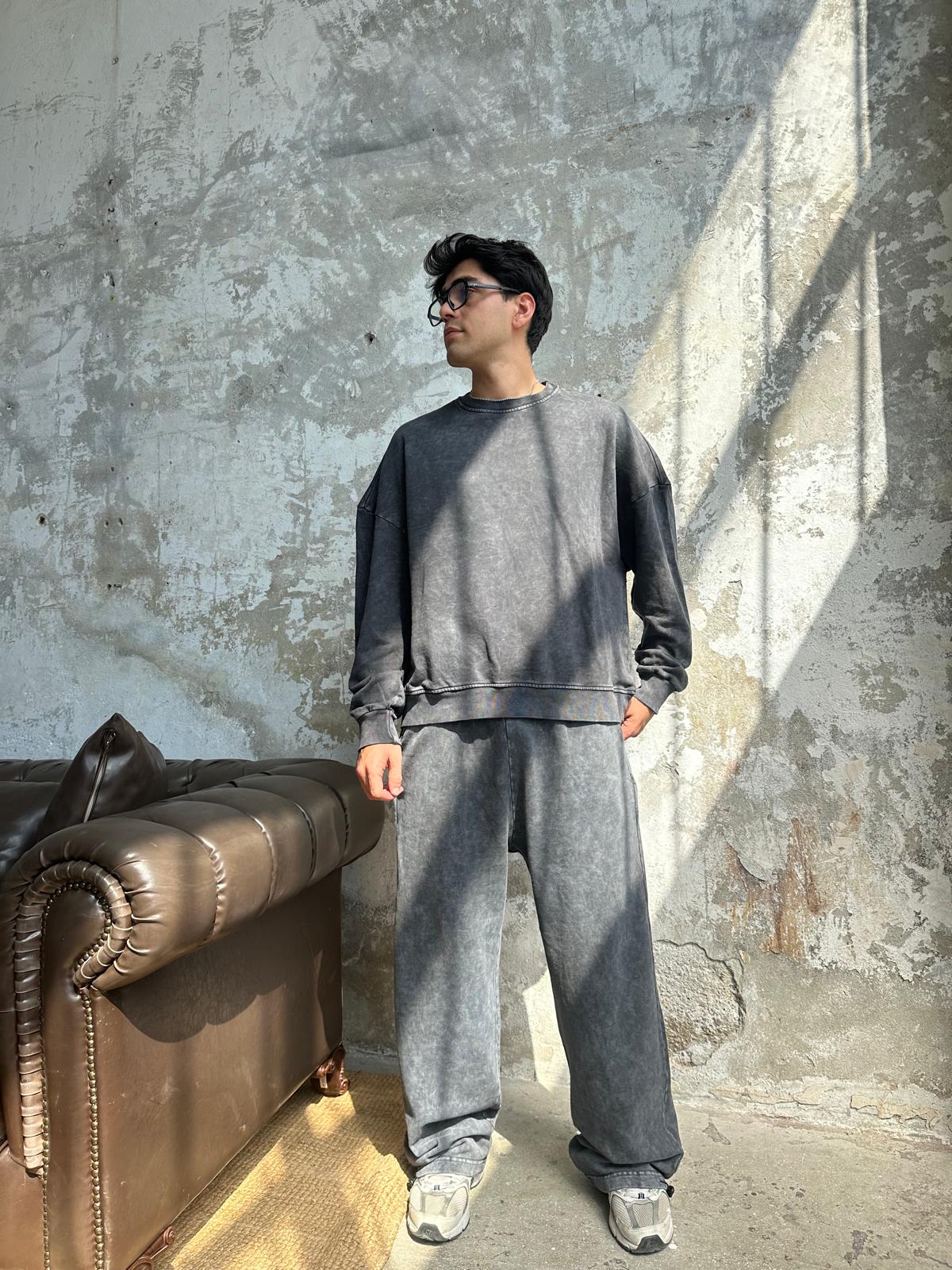 Washed Oversize Sweatshirt - Antrasit