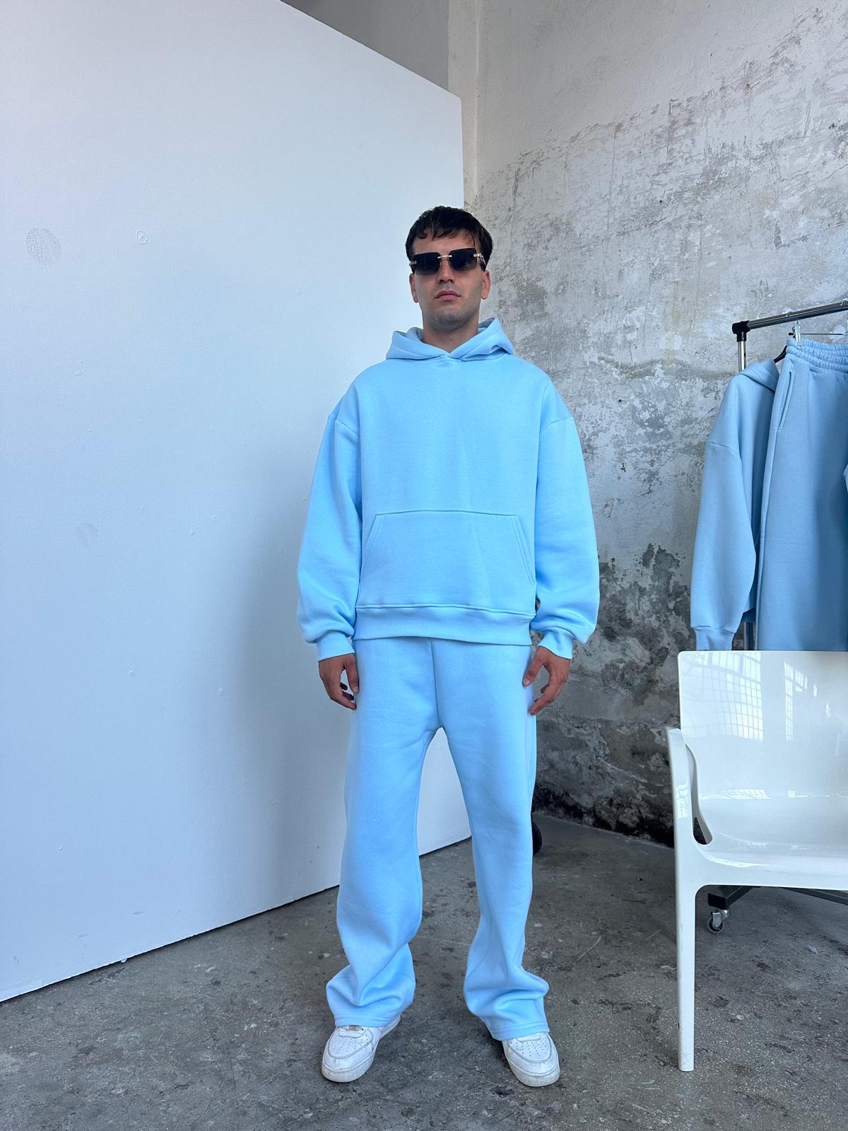 Essential Eşofman Takımı Hoodie/Eşofman - Aura Mavi